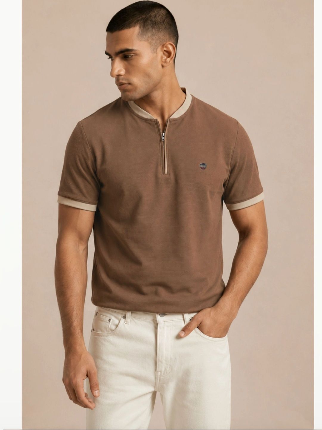 Monk Mode Men Henley Neck T-shirt