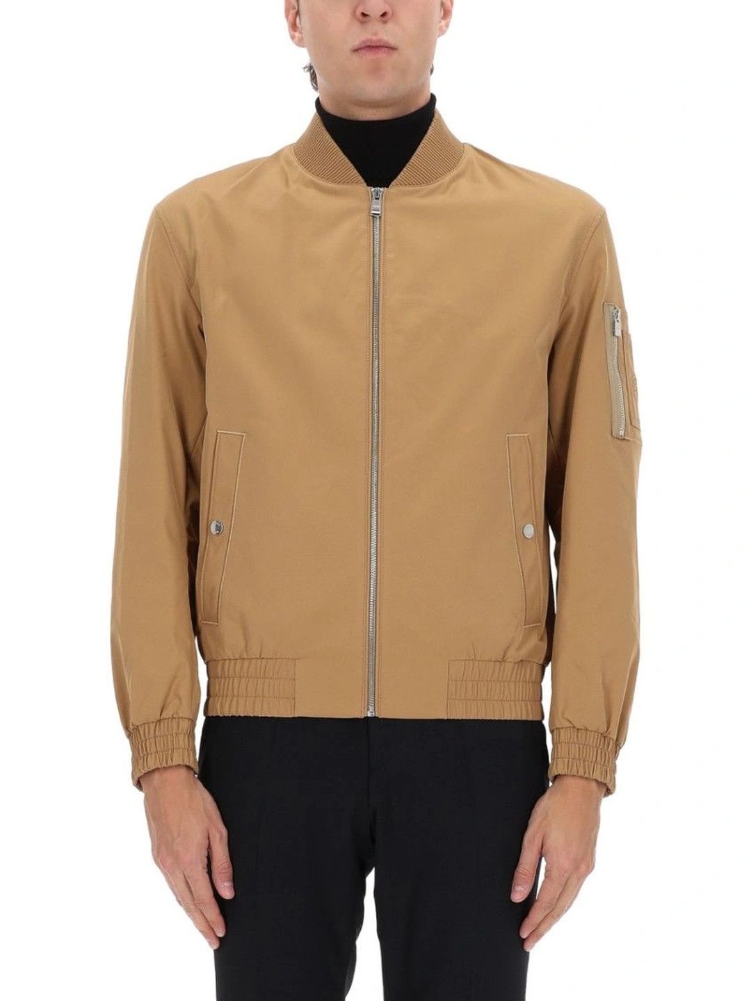 BOSS Beige Band Collar Jacket