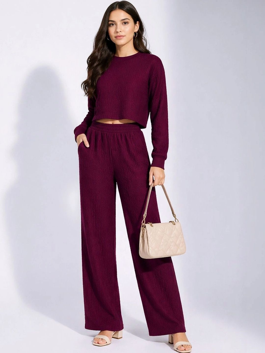 Merira Self Design Top with Trousers