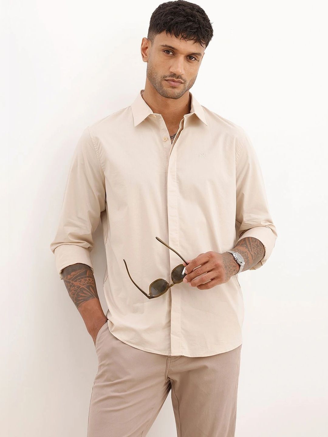 WROGN Men Slim Fit Casual Shirt