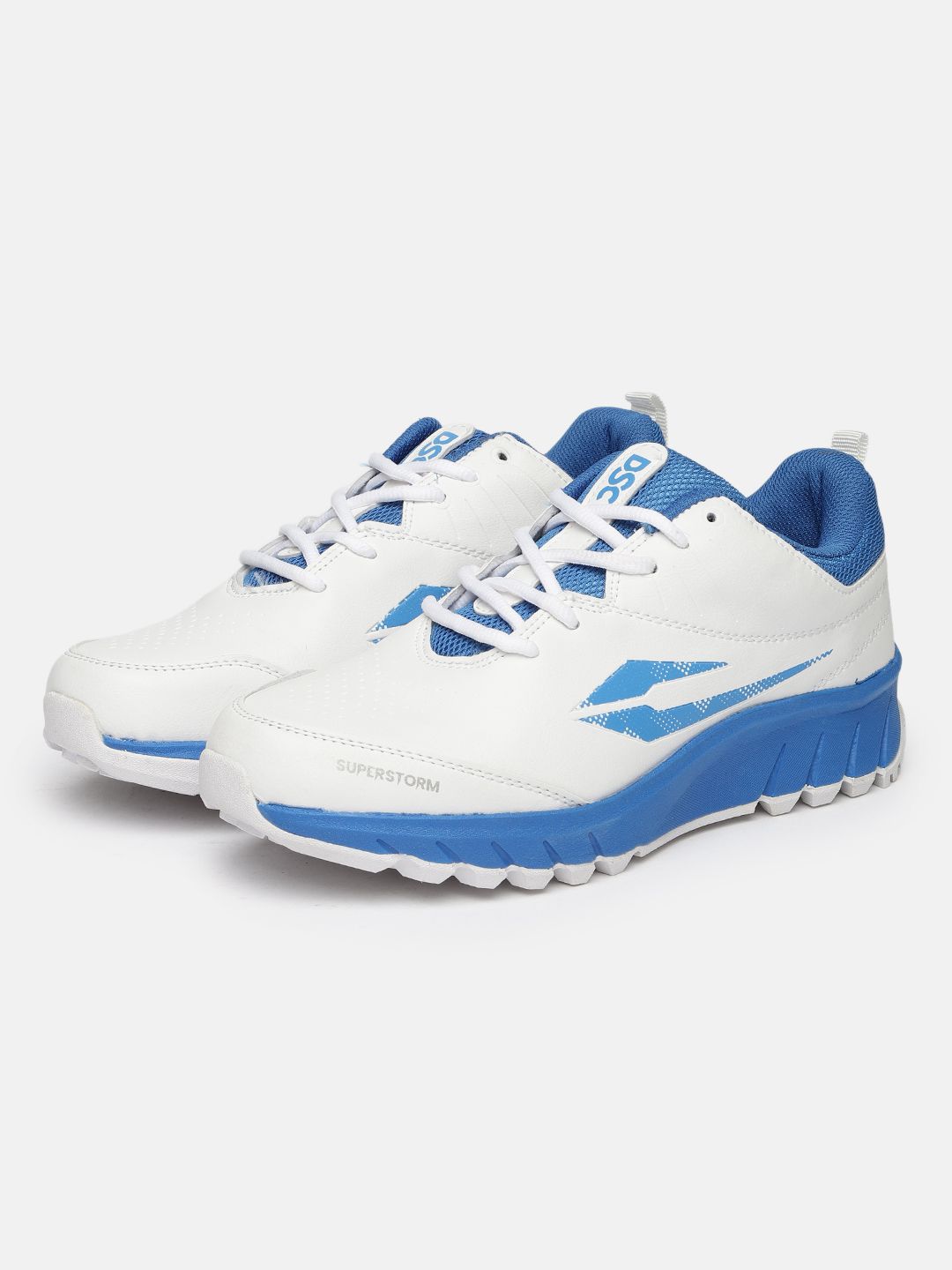 DSC Men White Lace Up Cricket Shoes