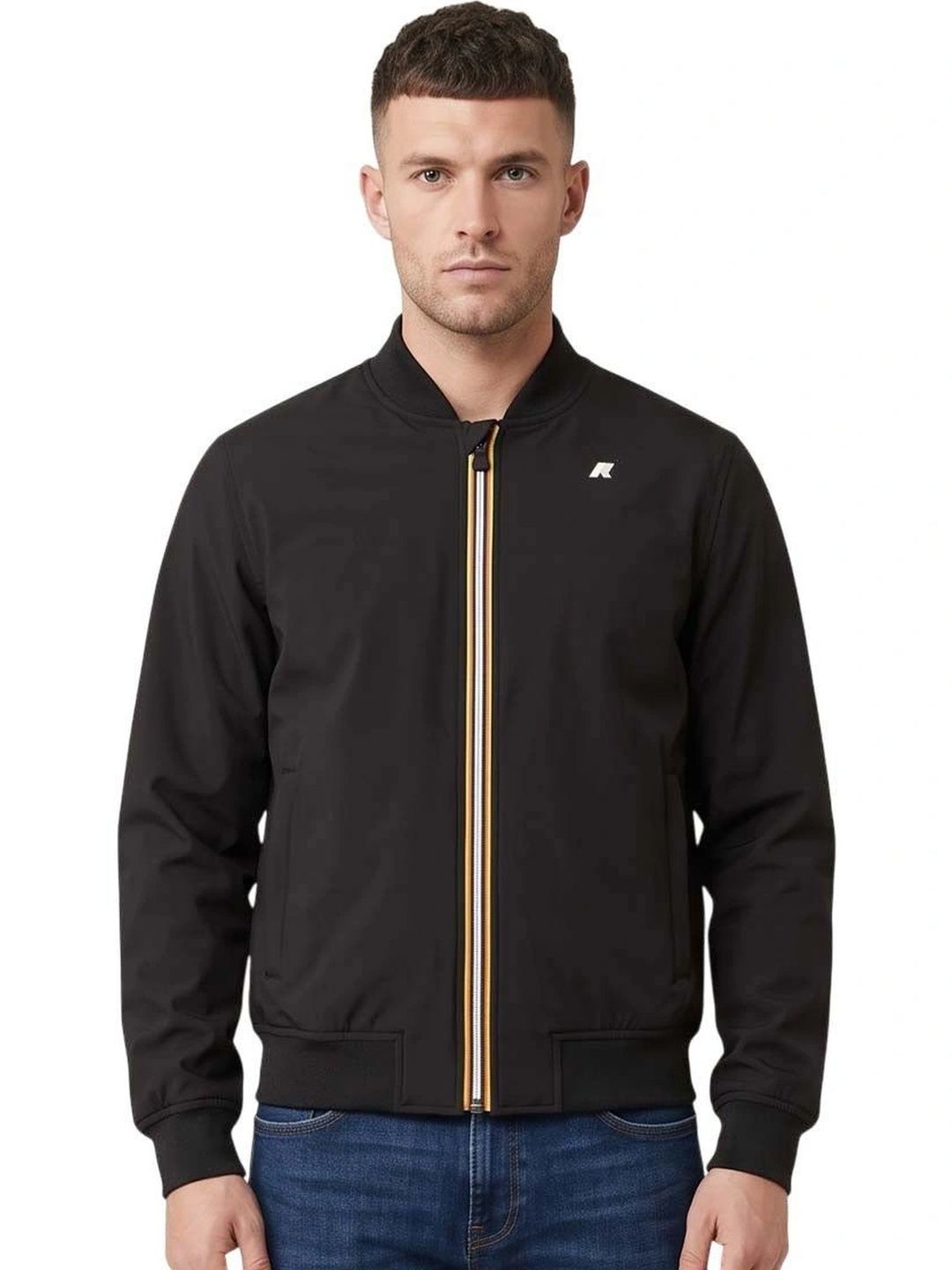 K-Way Black Band Collar Jacket