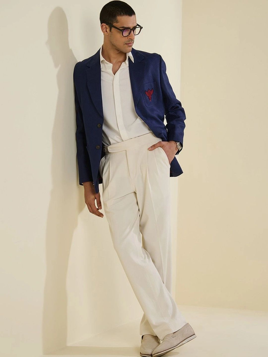 S&N by Shantnu Nikhil Men Tailored Jacket with Embroidered