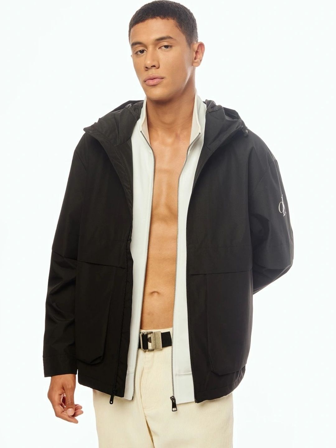 Calvin Klein Jeans Men Brand Logo Lightweight Woven Jacket