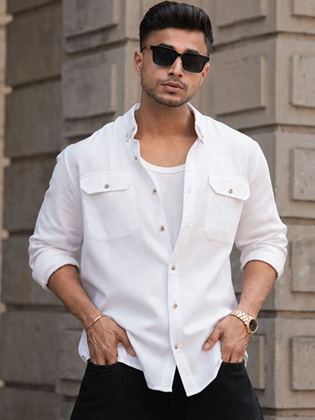 Powerlook Men Opaque Casual Shirt