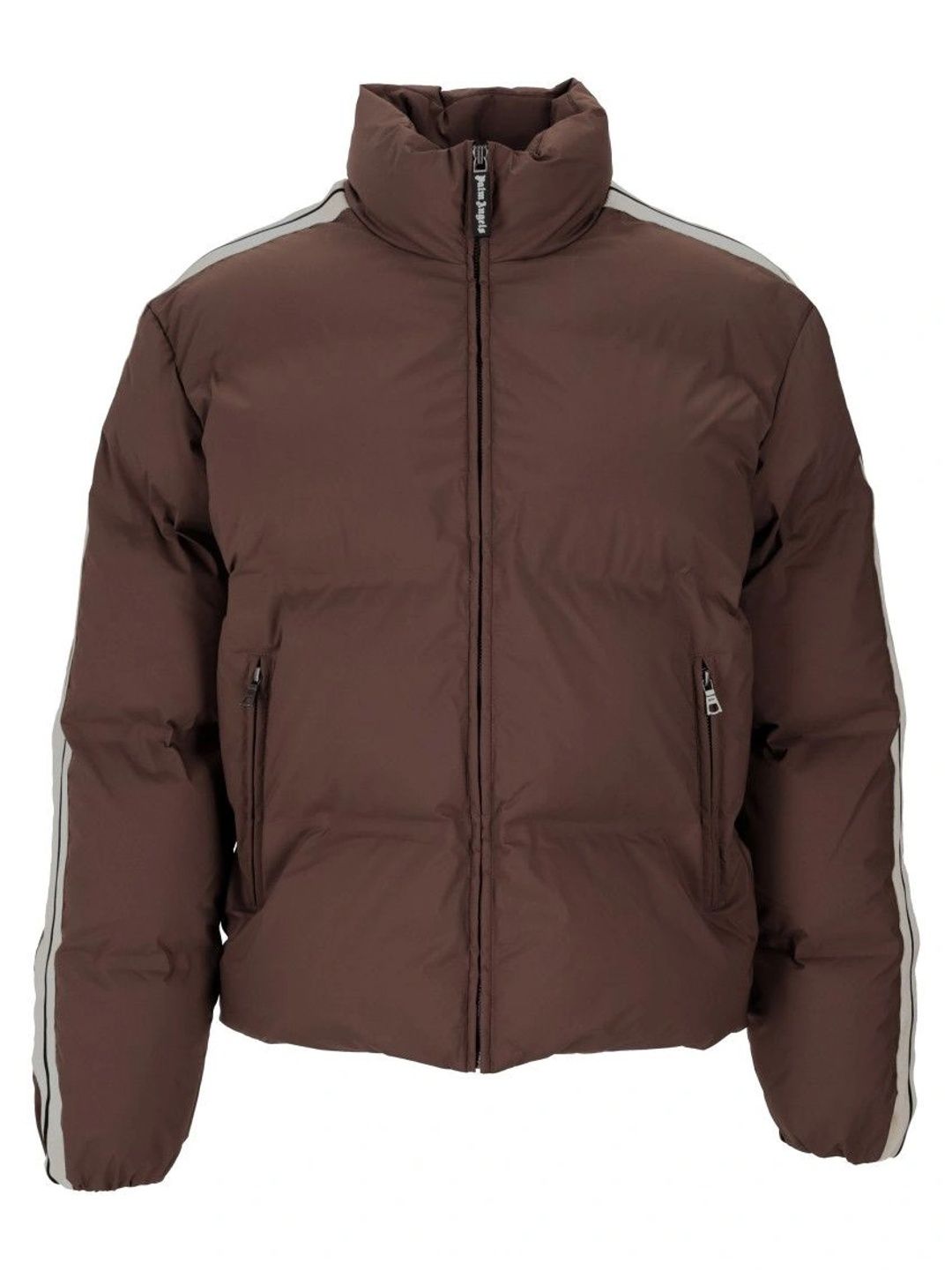 Palm Angels Brown Mock Collar Jacket
