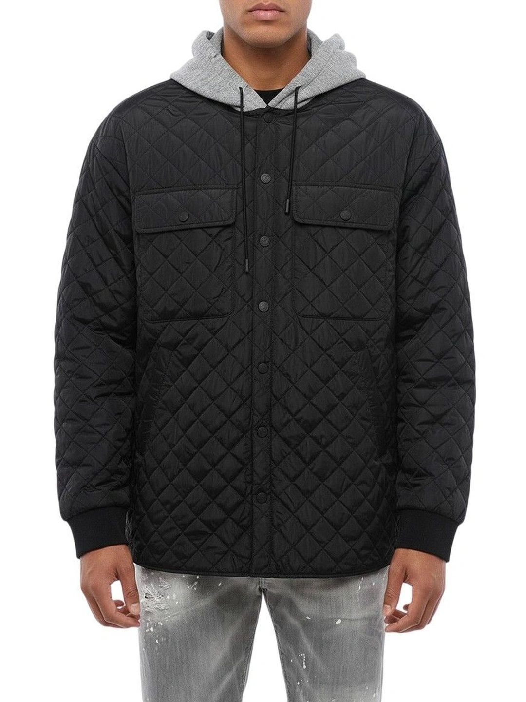 Dsquared2 Black Quilted Hood Jacket