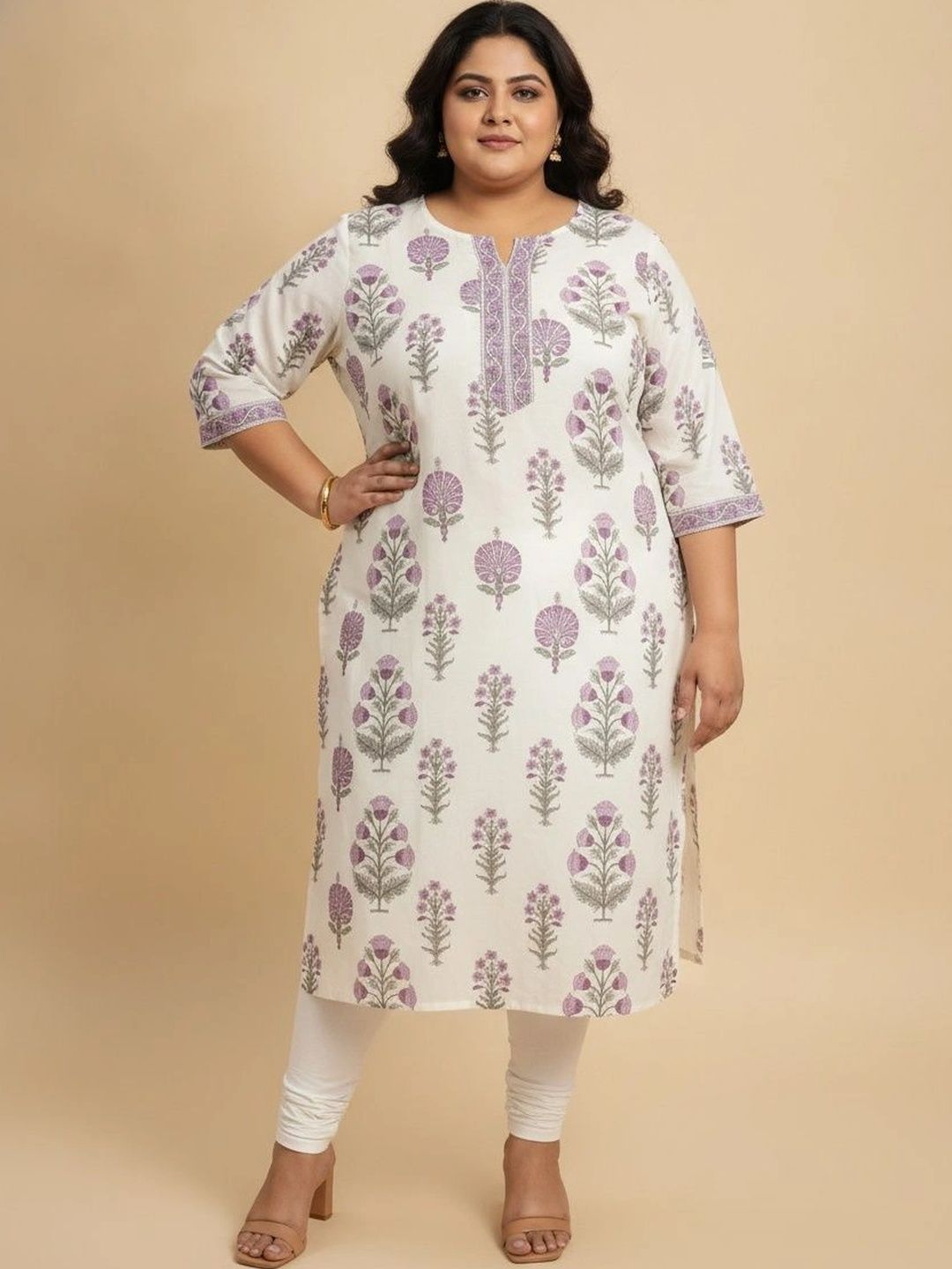 Sztori Sztori Women Floral Printed Block Print Kurta