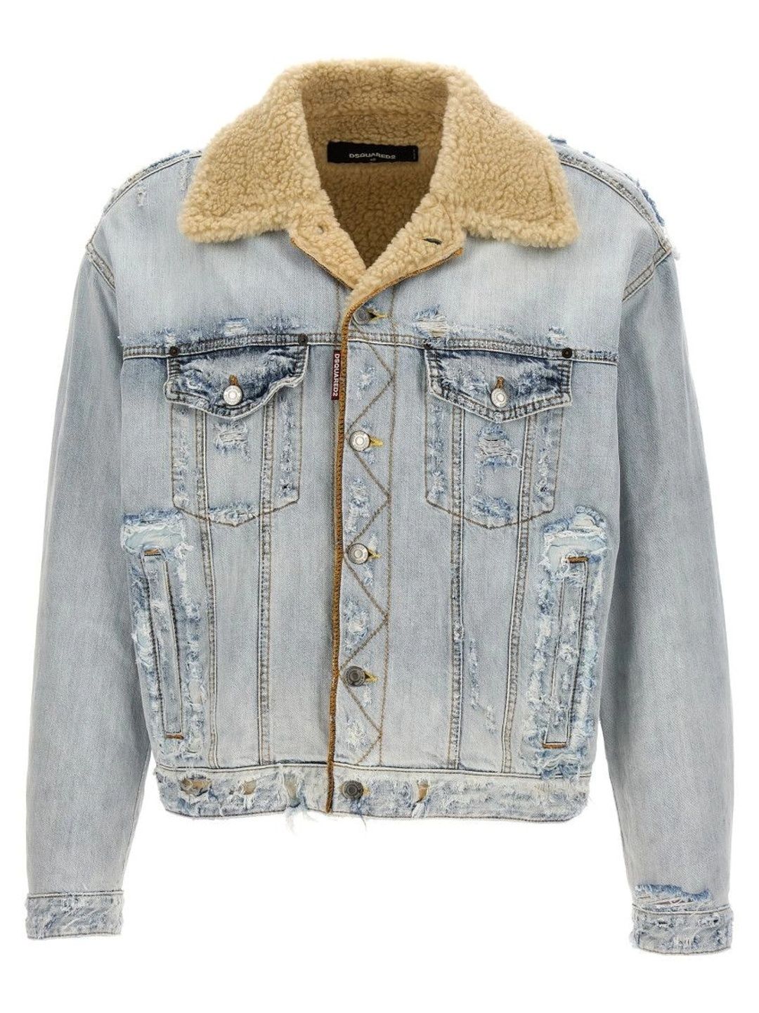Dsquared2 Light Blue Distressed Jacket
