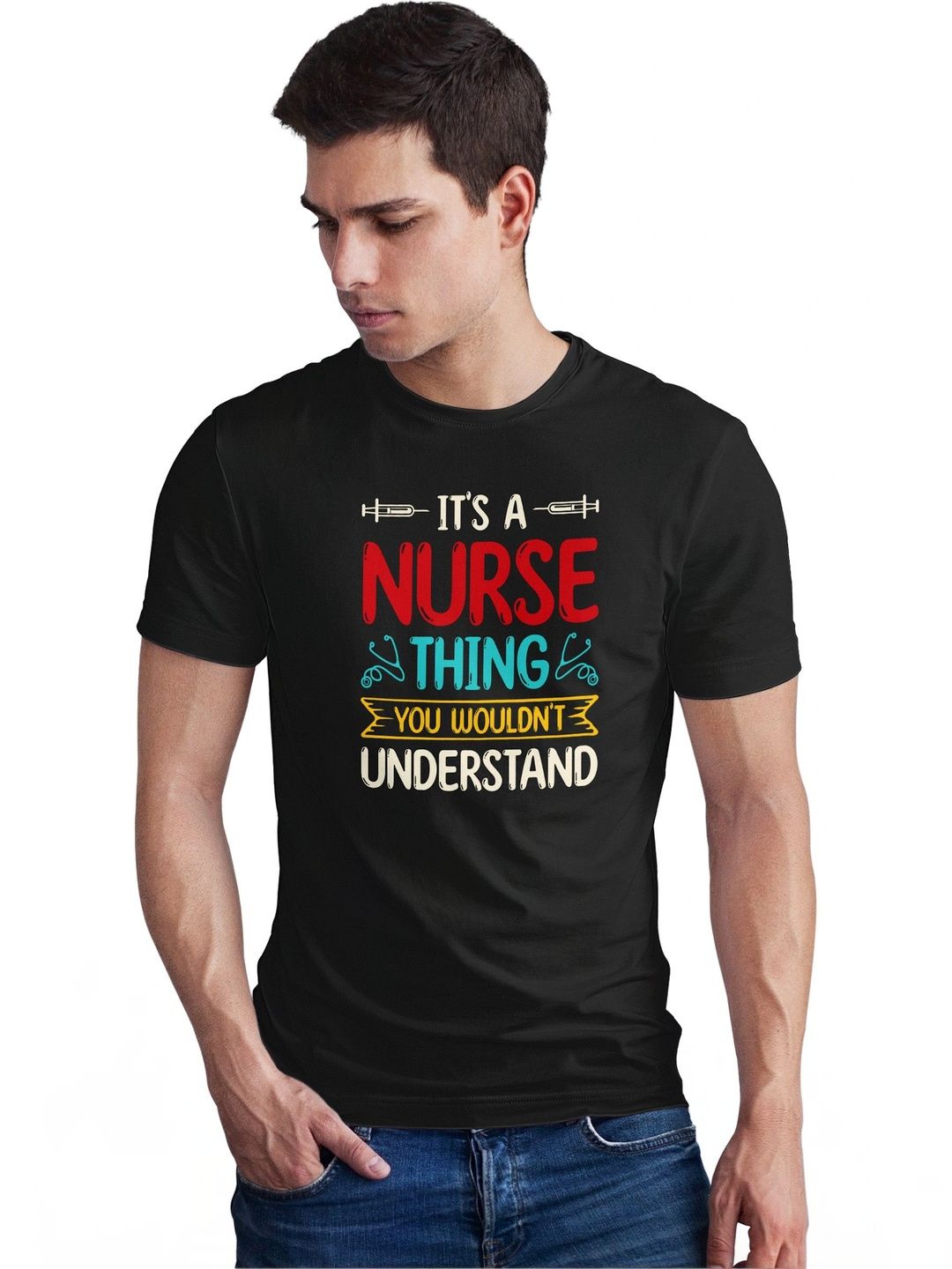 Seekbuylove Men Typography Printed Bio Finish T-shirt