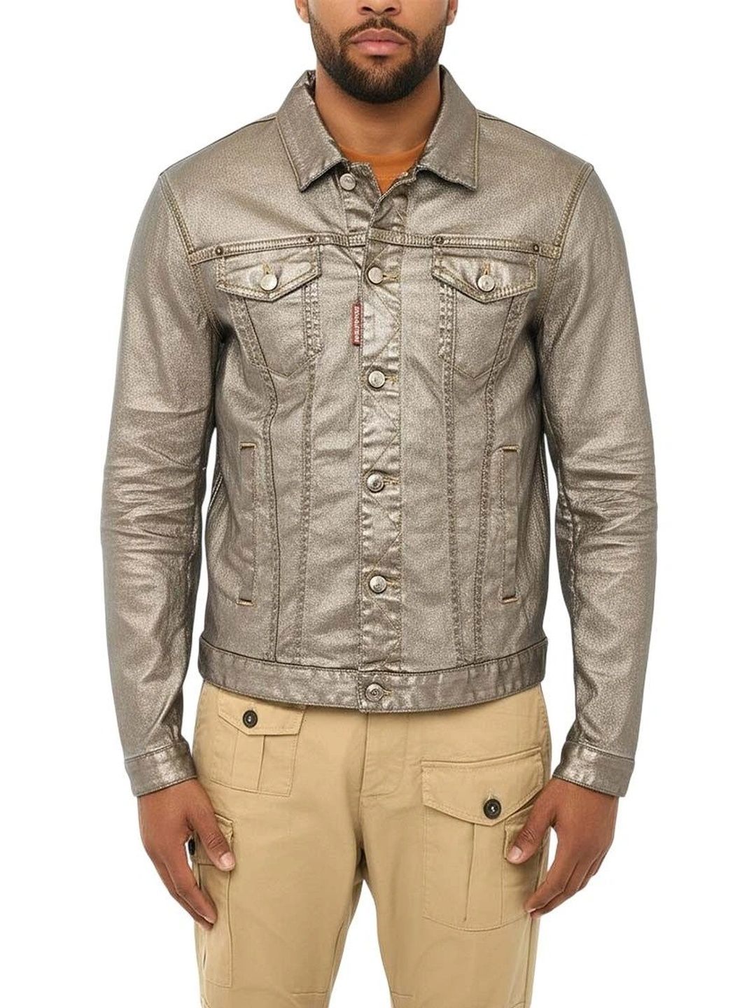 Dsquared2 Silver Shirt Collar Jacket
