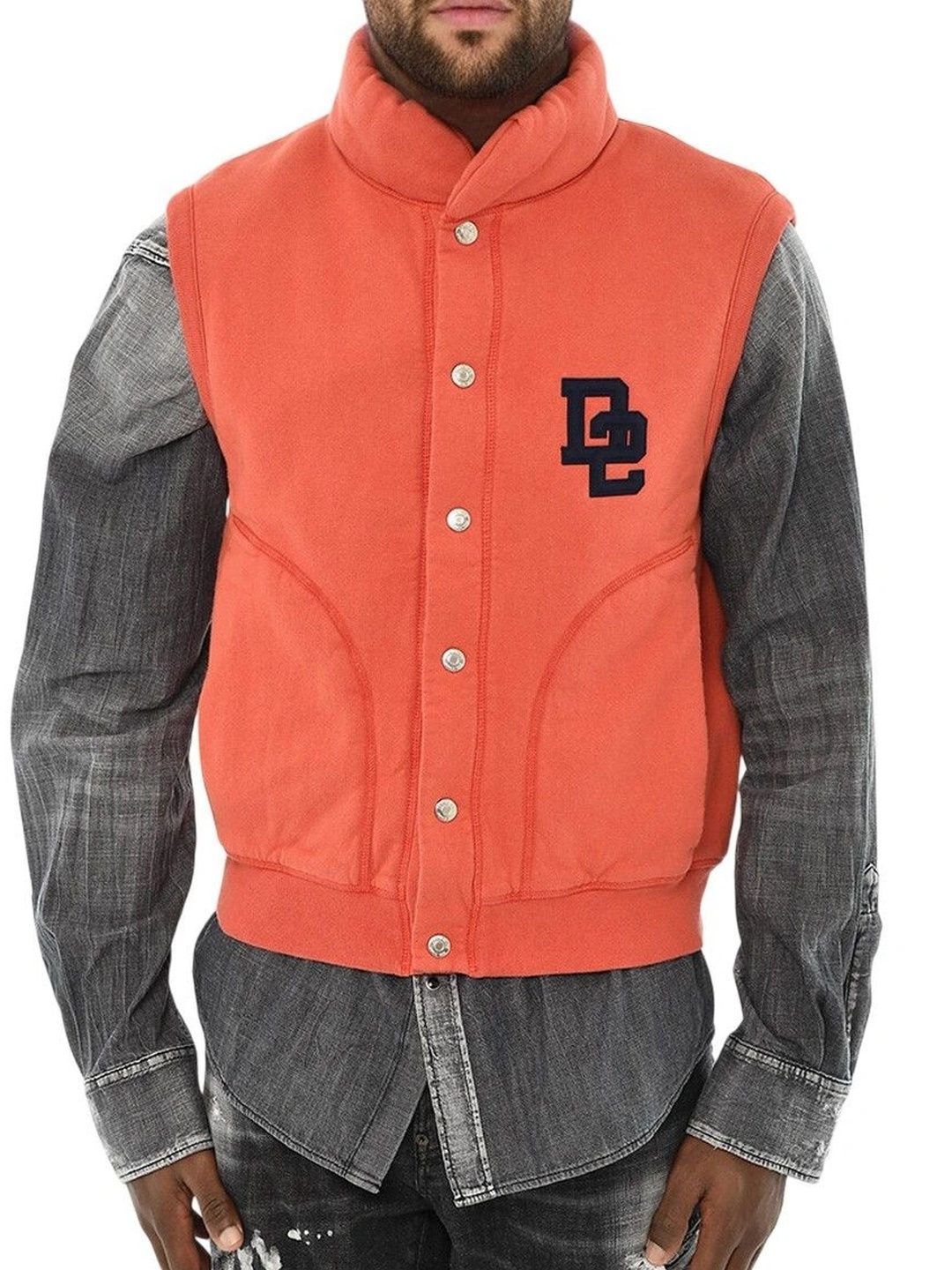 Dsquared2 Orange Mock Collar Jacket