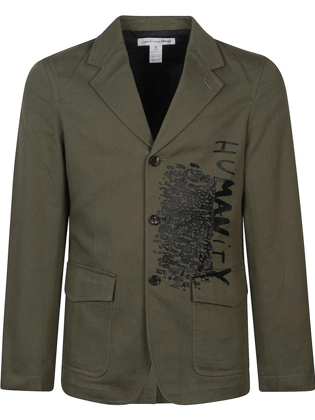 Comme Des Garcons Dark Green Graphic Jacket