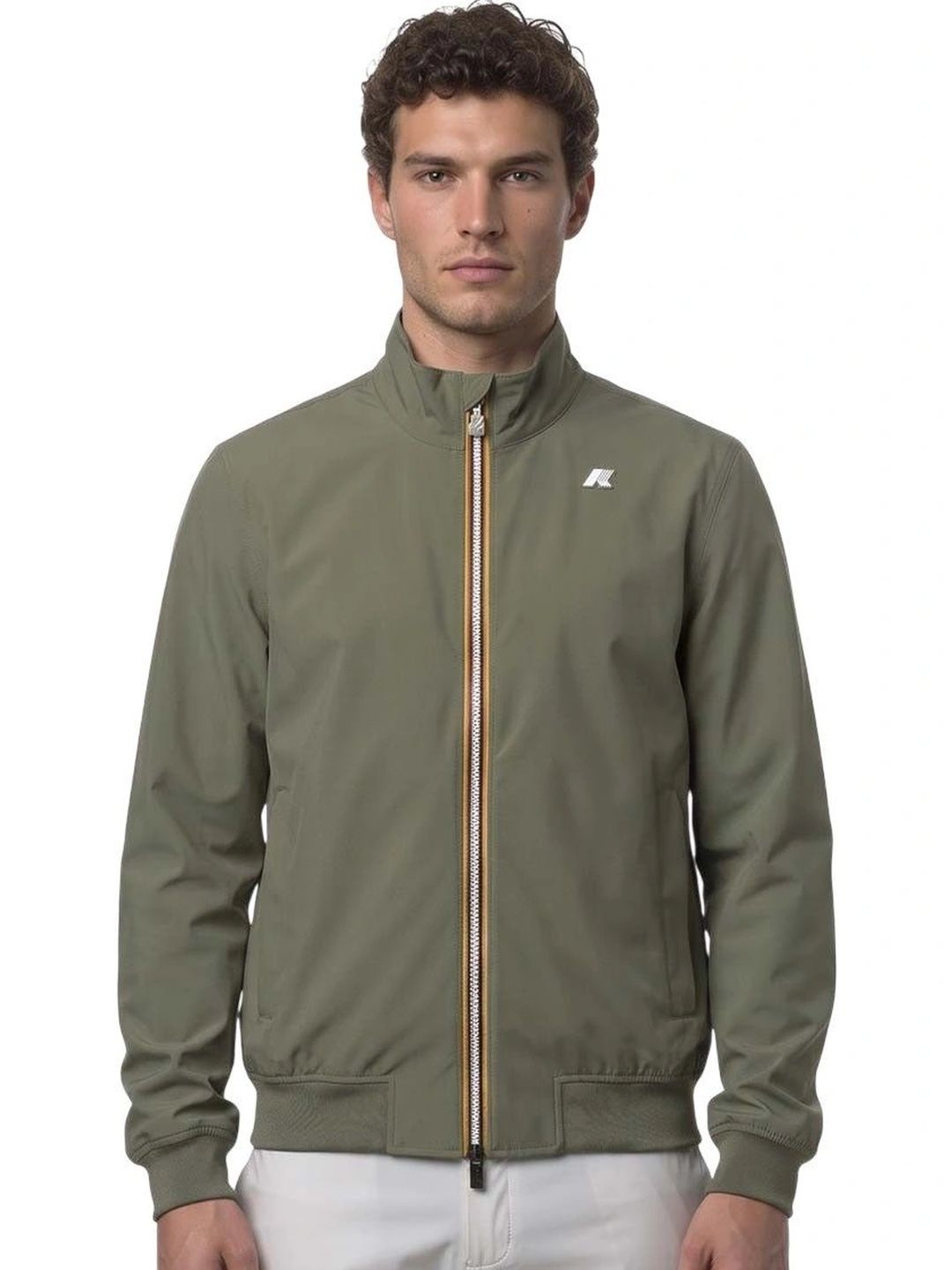 K-Way Green Mock Collar Jacket