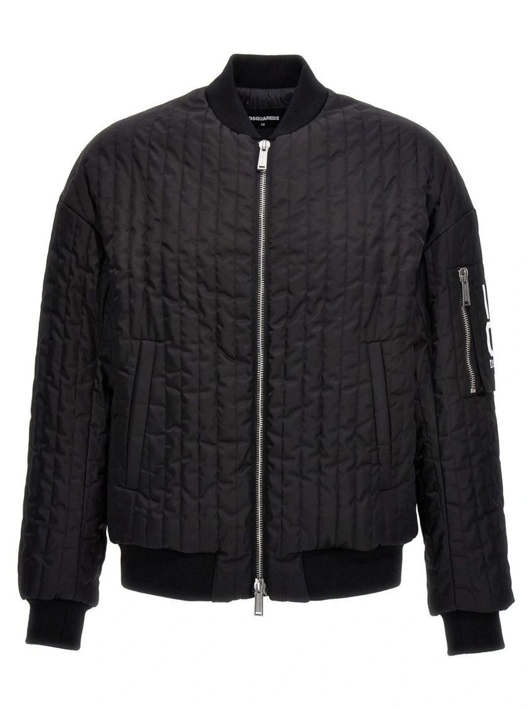 Dsquared2 Black Relaxed Bomber Jacket