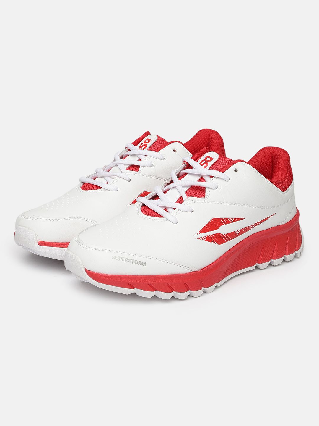 DSC Men White Lace Up Cricket Shoes