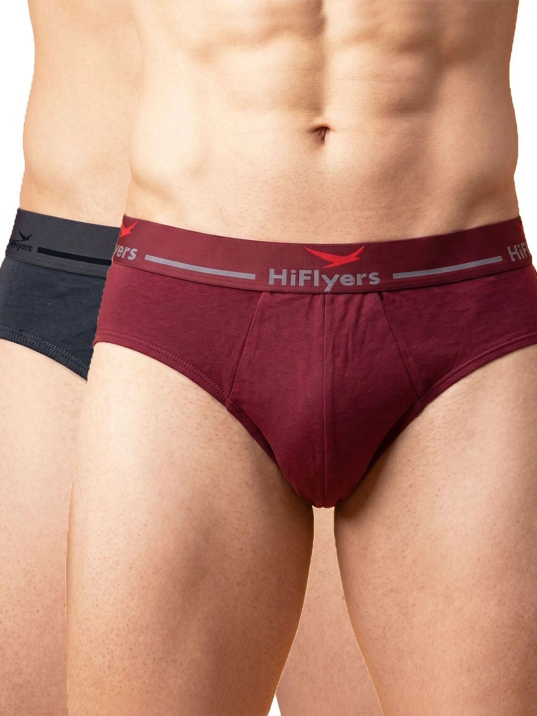HiFlyers Men Pack of 2 Anti-Odour Cotton Blend Bikini