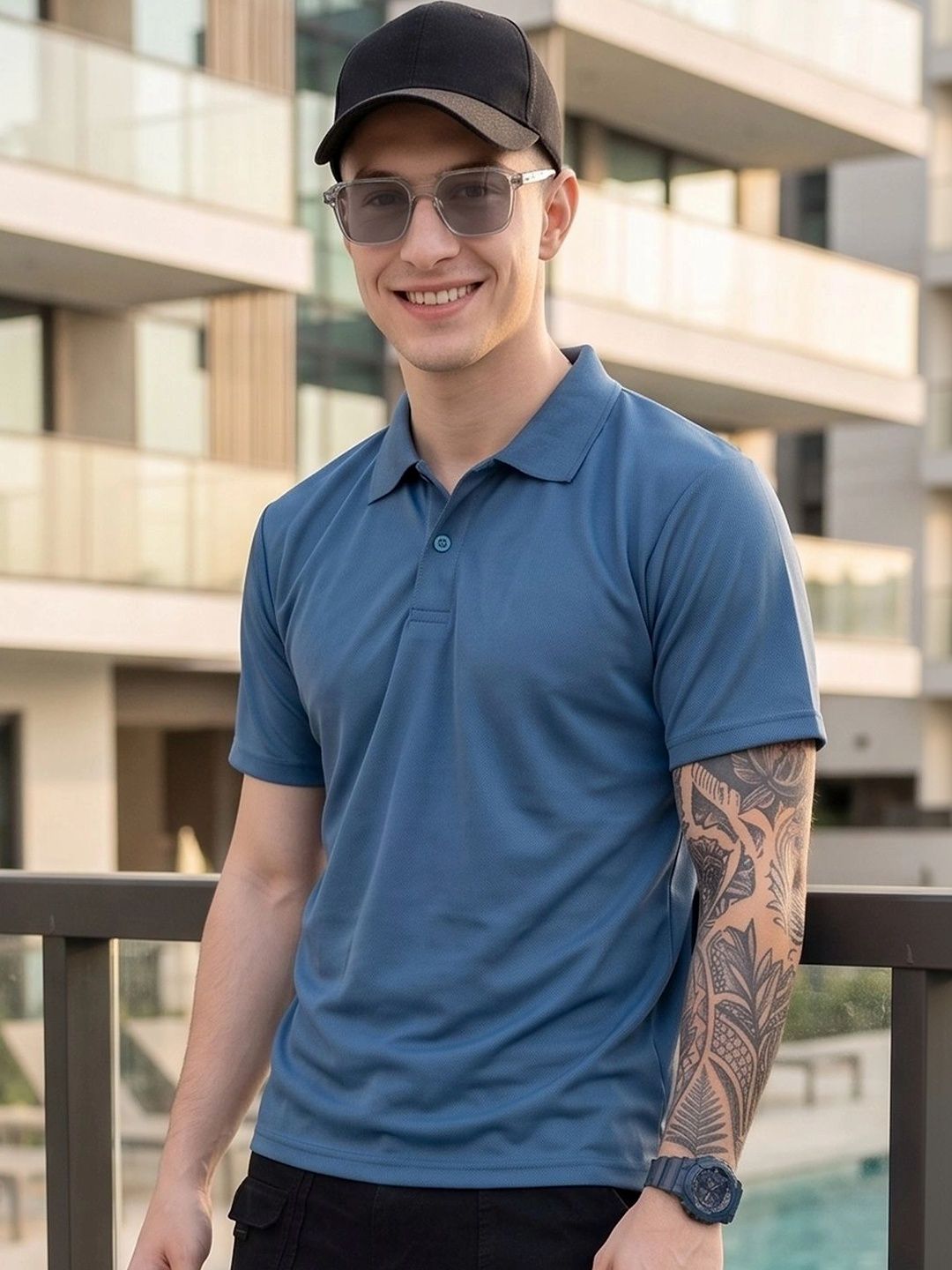 AIN6 Men Polo Collar T-shirt