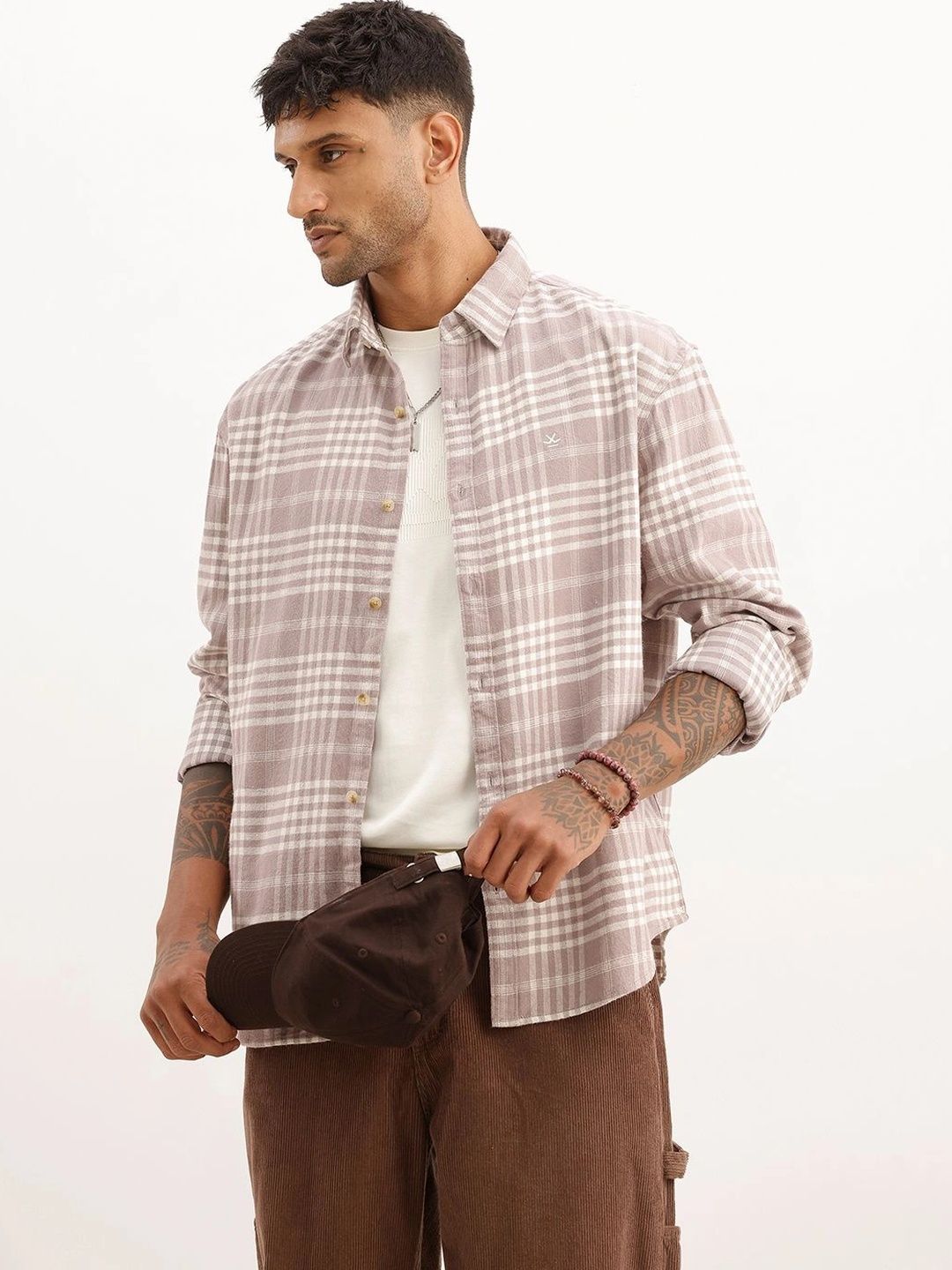 WROGN Men Comfort Checked Casual Shirt