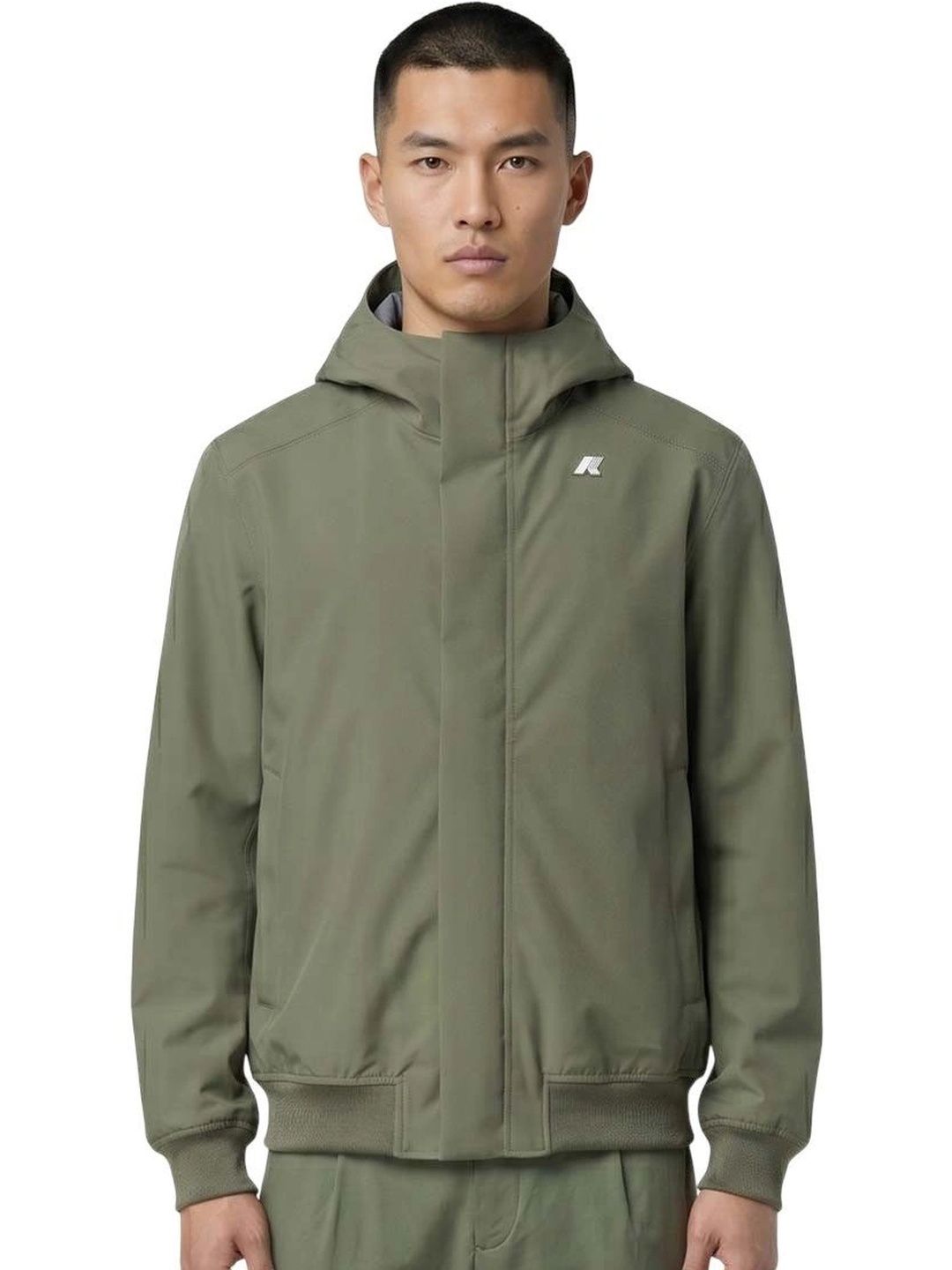 K-Way Olive Regular Hood Jacket