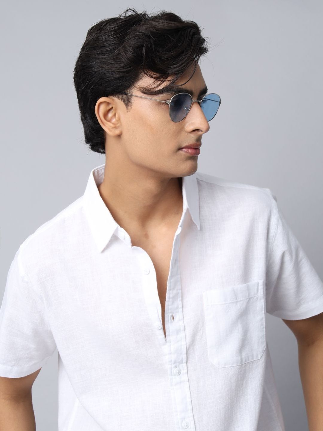 D Finish Men Linen Cotton Casual Shirt