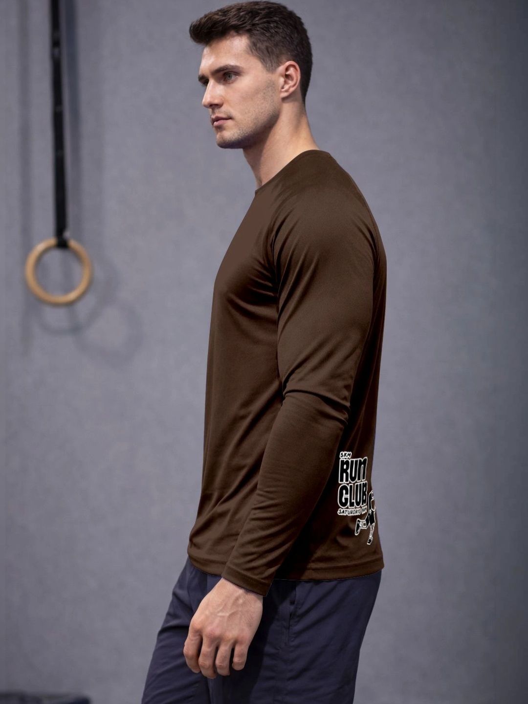 ENRIZZ X FITNESS EXCHANGE Men Printed Dri-FIT T-shirt