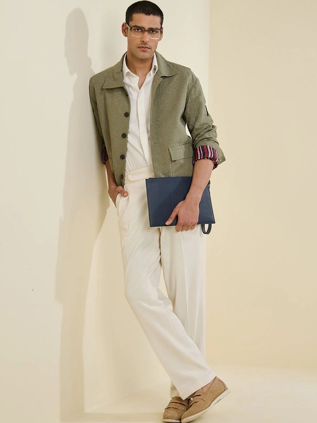 S&N by Shantnu Nikhil Men Open Front Jacket