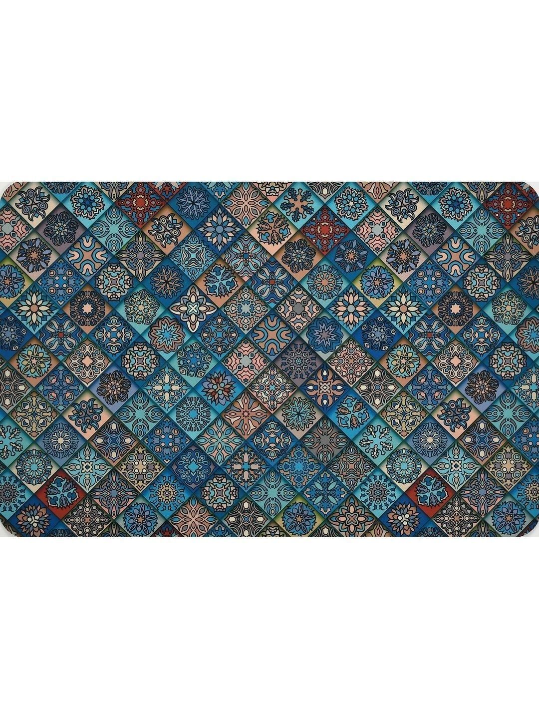 FINE TEX WORLD FINE TEX WORLD Blue Anti-Skid Doormats