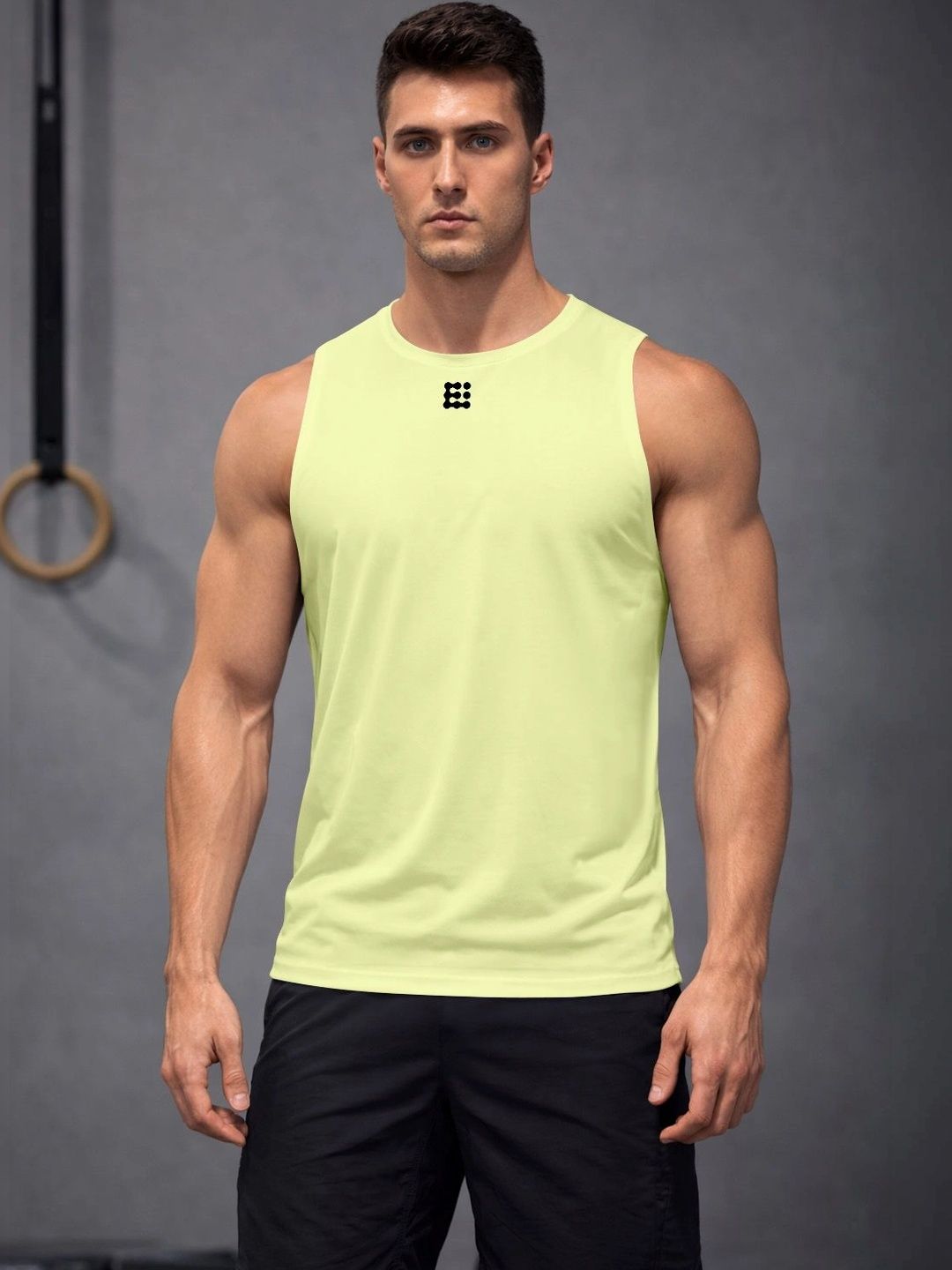 ENRIZZ X FITNESS EXCHANGE Men Brand Logo Printed Dri-FIT T-shirt