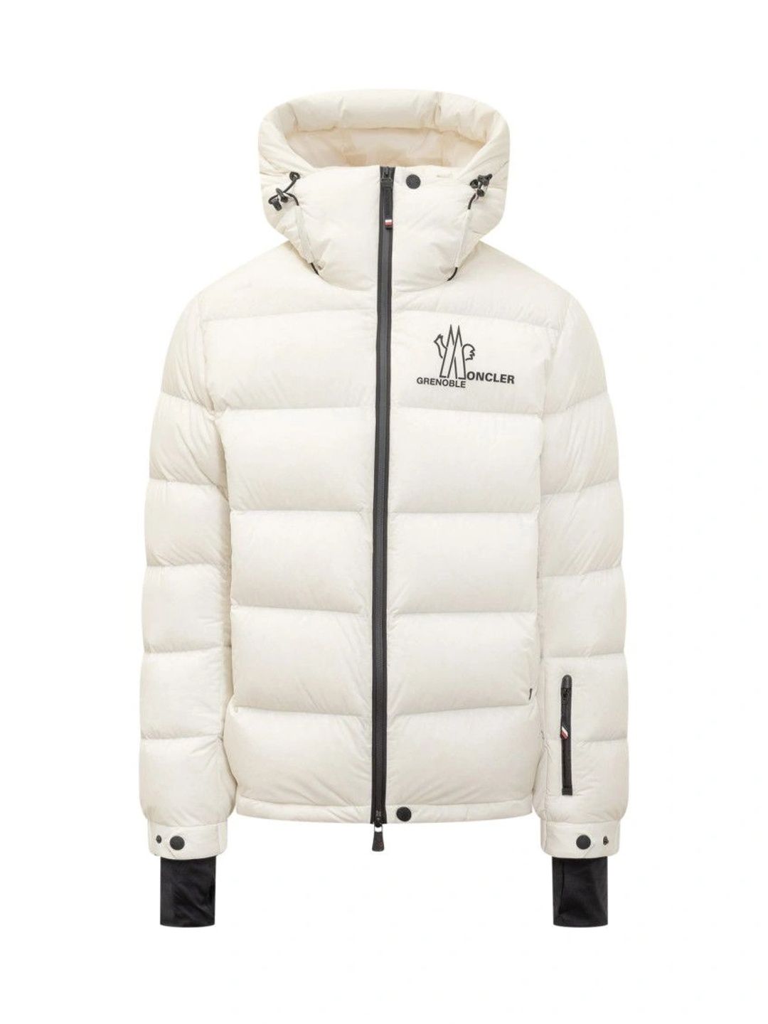Moncler White Logo Hood Jacket