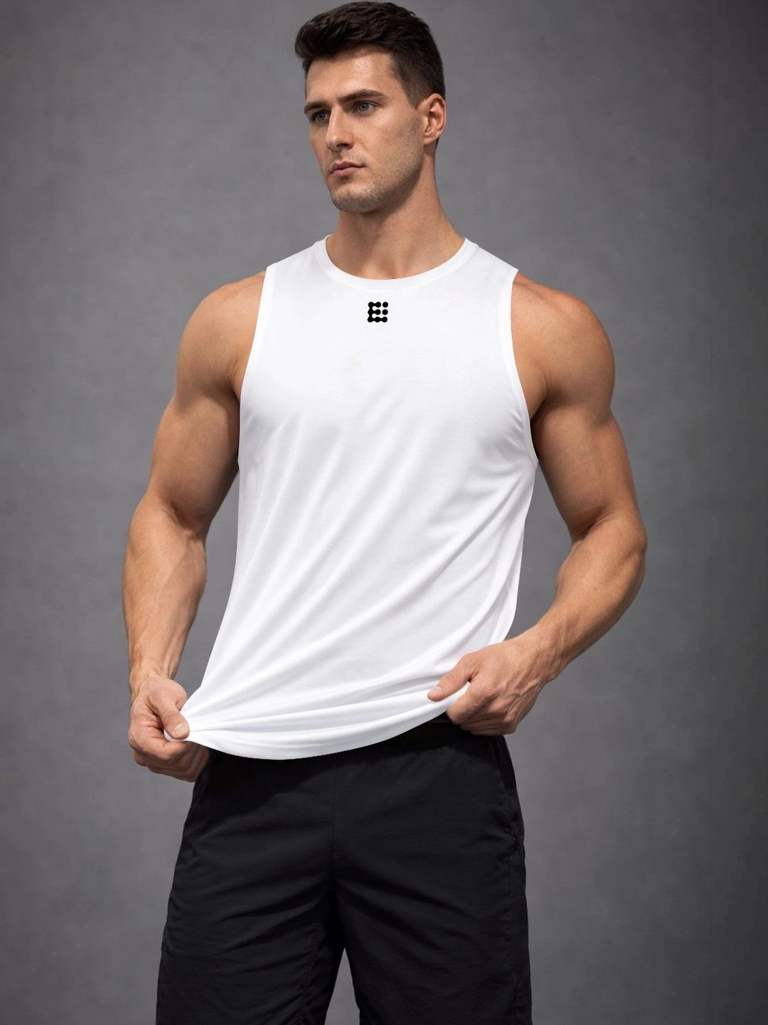 ENRIZZ X FITNESS EXCHANGE Men Typography Printed Dri-FIT T-shirt