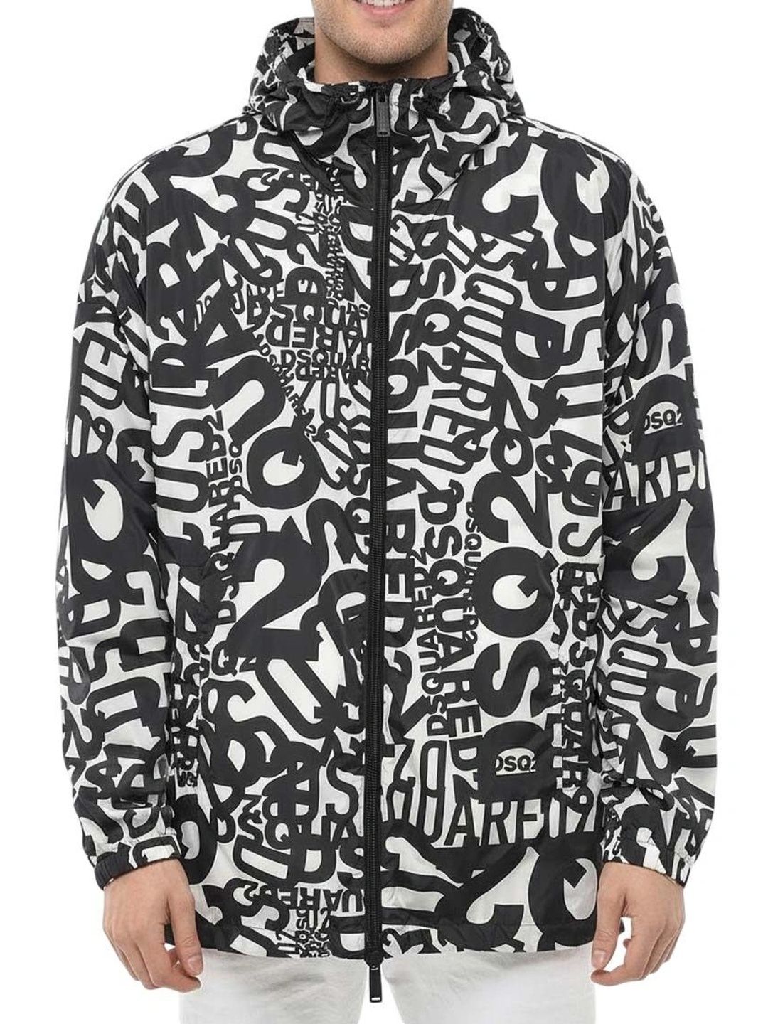 Dsquared2 BlackWhite Hood Jacket