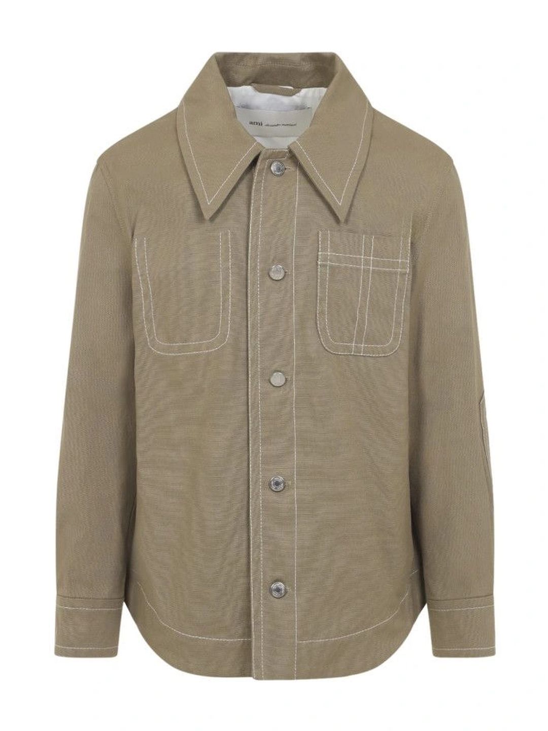Ami Paris Taupe Shirt Collar Jacket