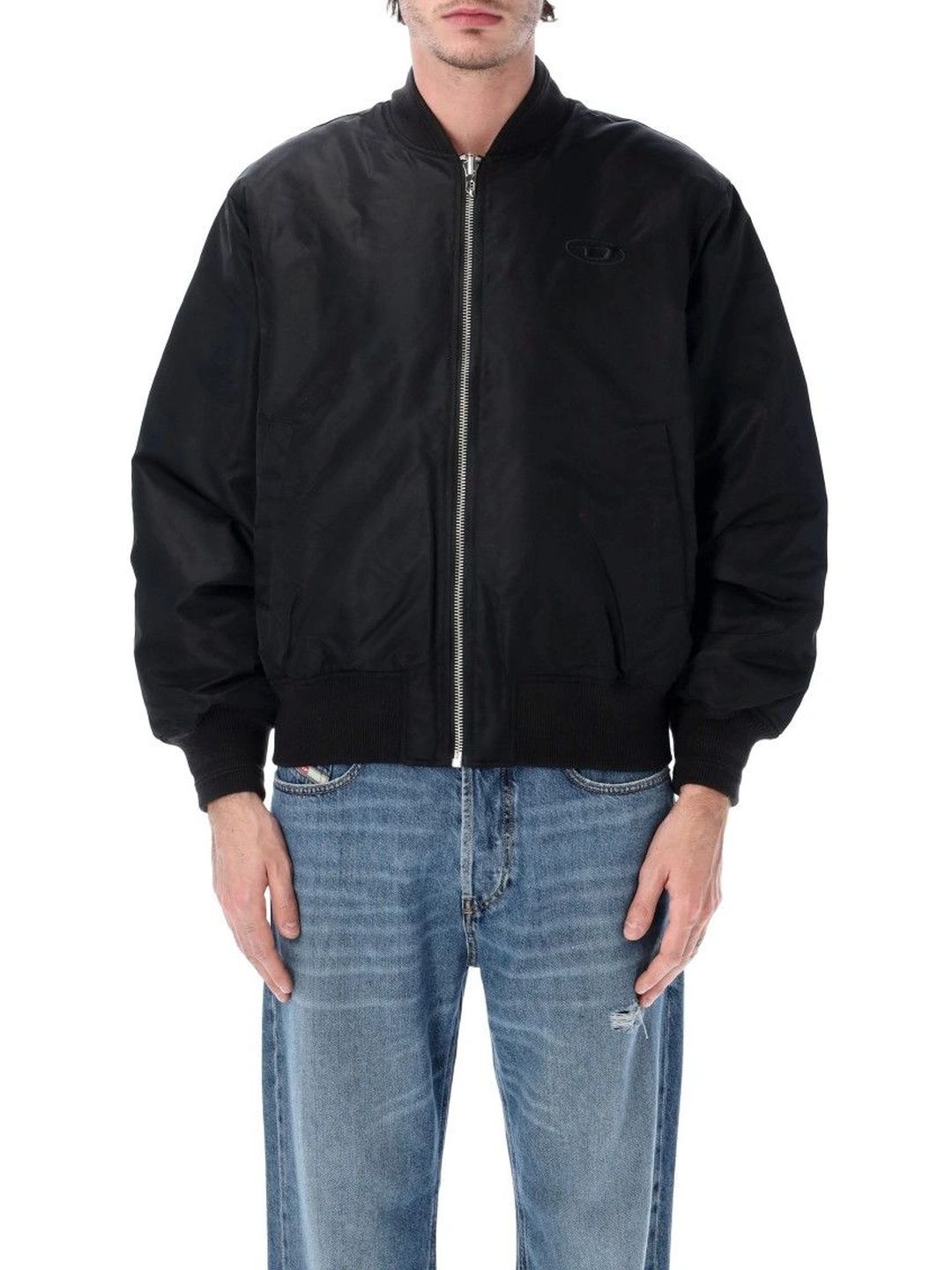 DIESEL Black Reversible Logo Jacket