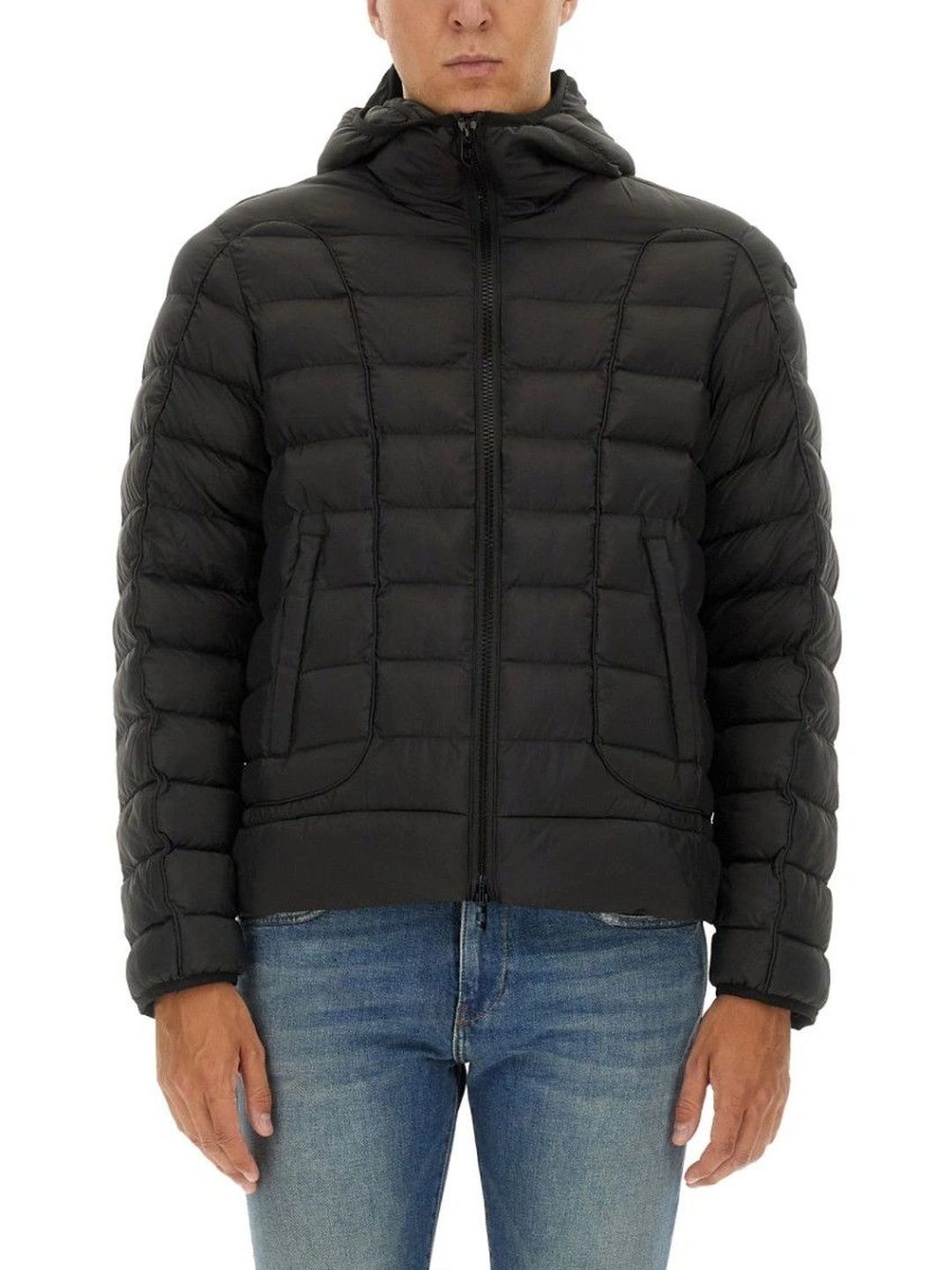 DIESEL Black Quilted Hood Jackets