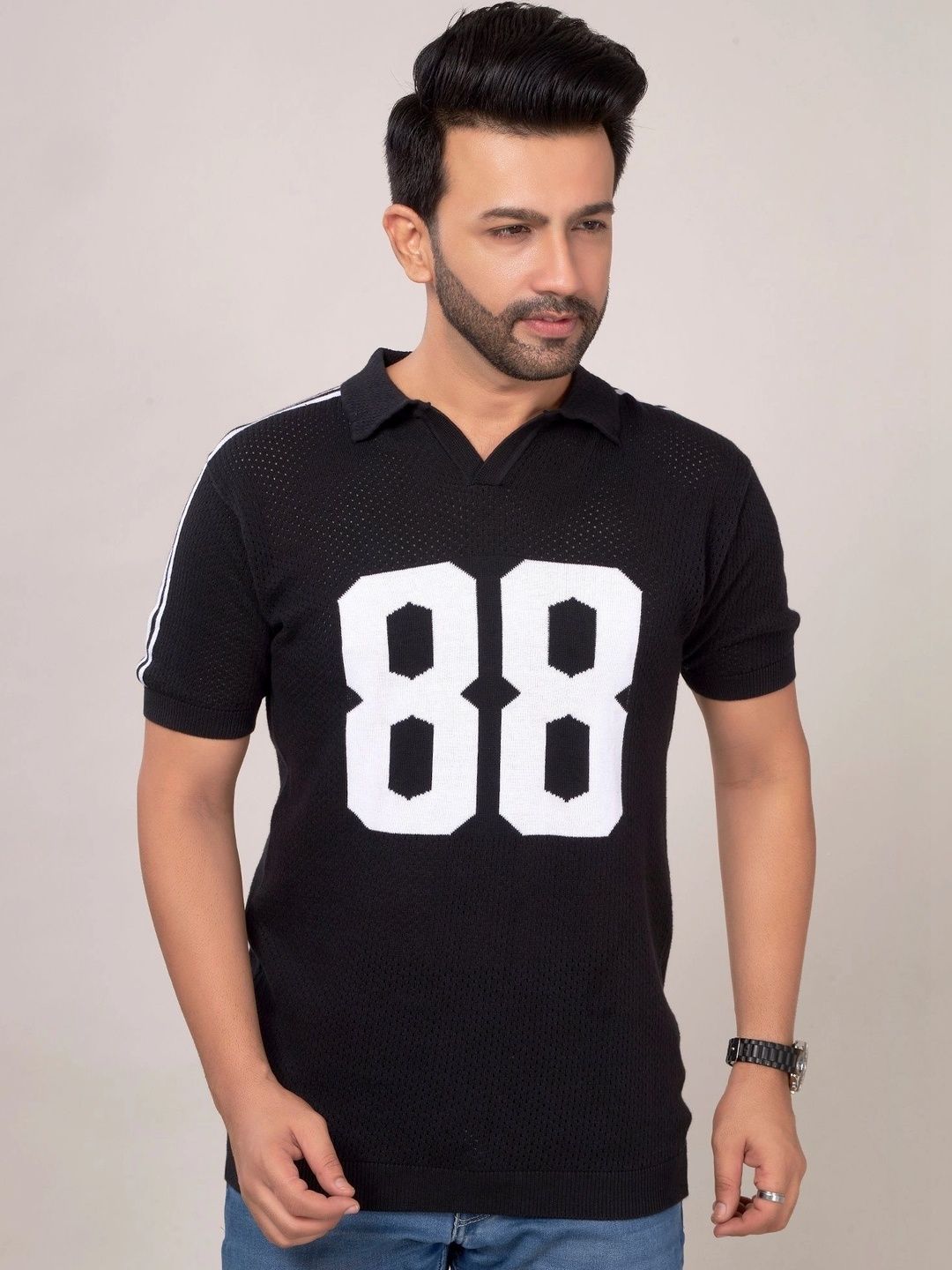 CHOKRA Men Typography Printed Polo Collar T-shirt