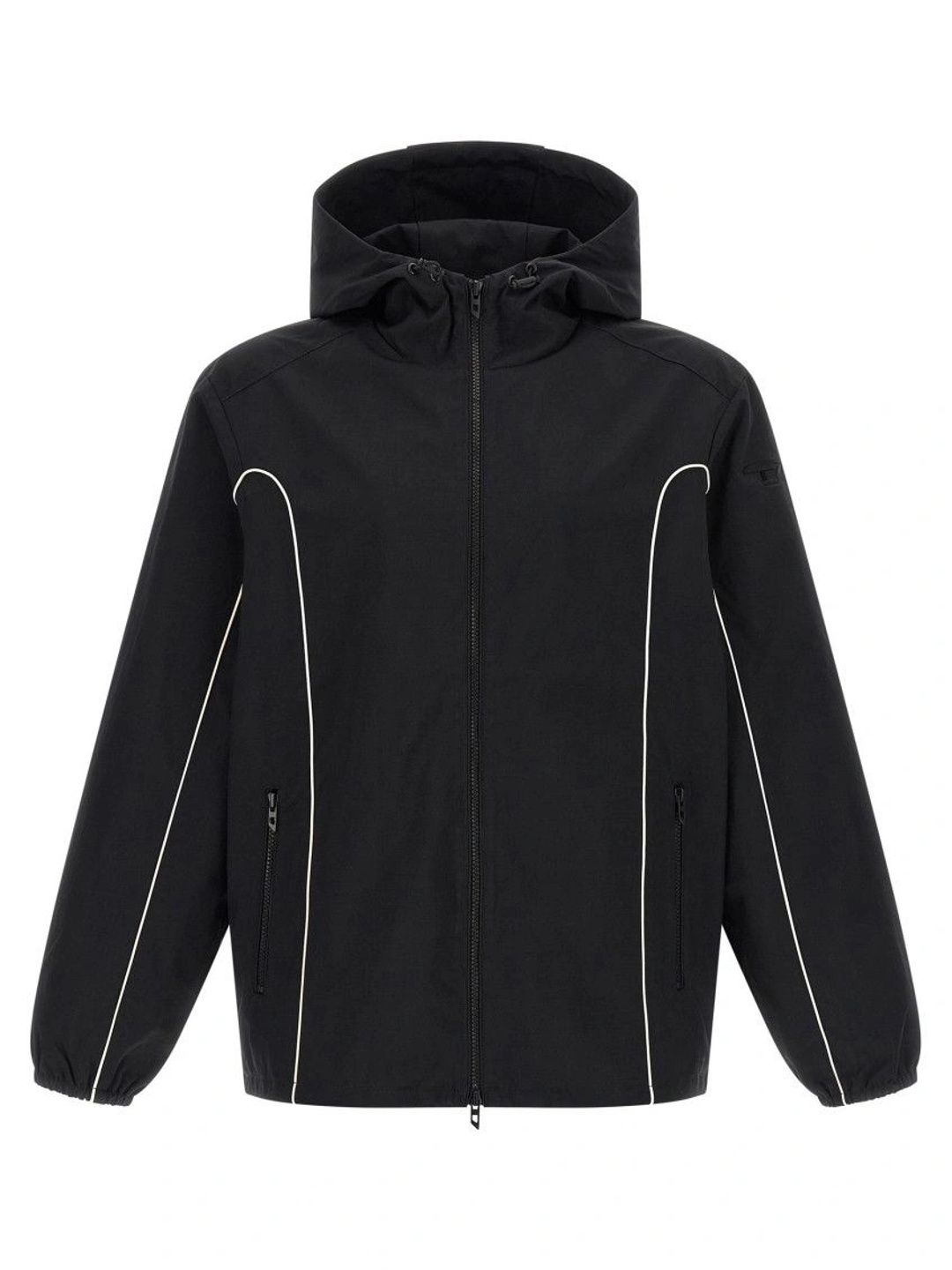 DIESEL Black Solid Relaxed Hoodie