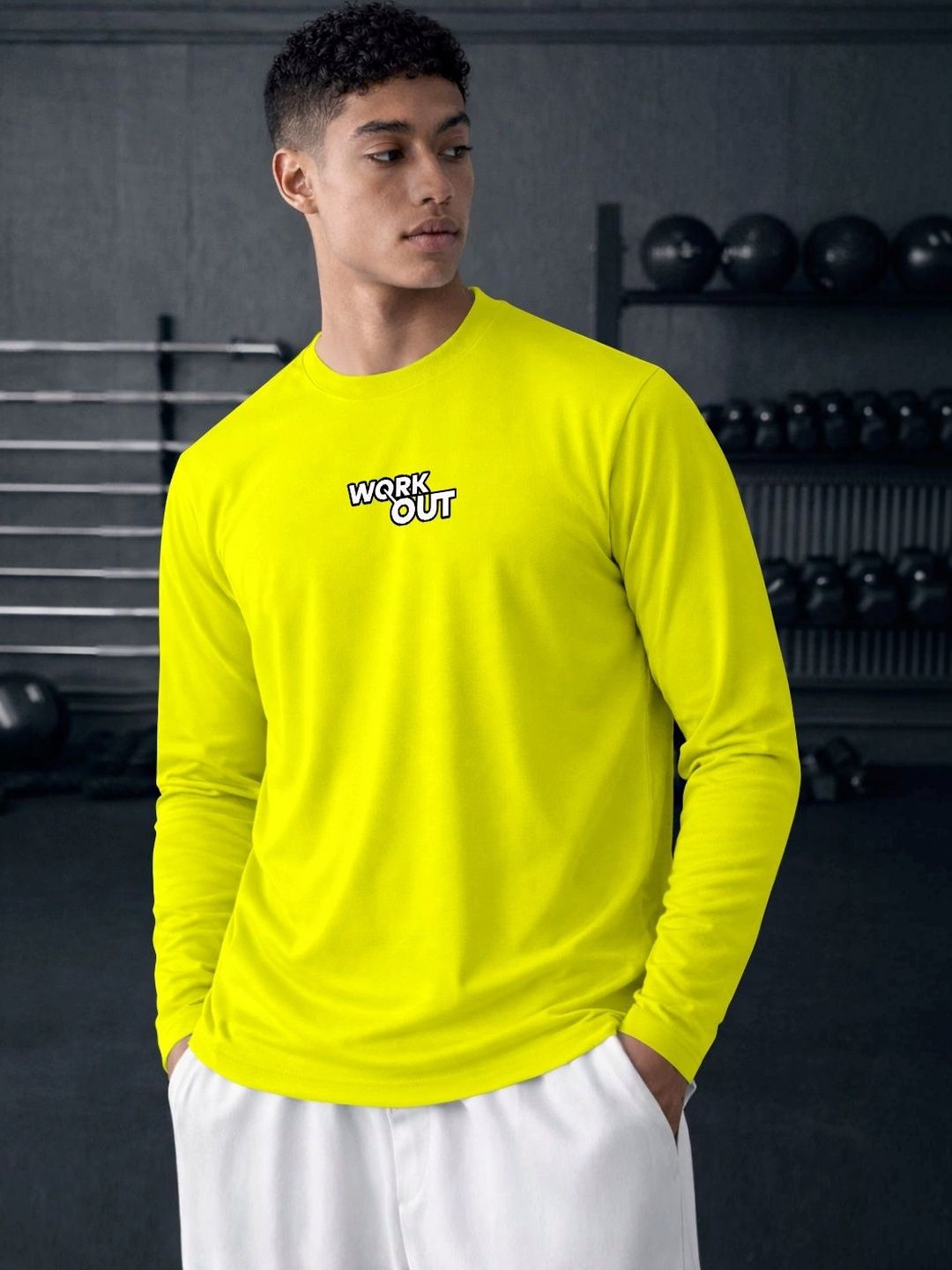 ENRIZZ X FITNESS EXCHANGE Men Typography Printed Dri-FIT T-shirt