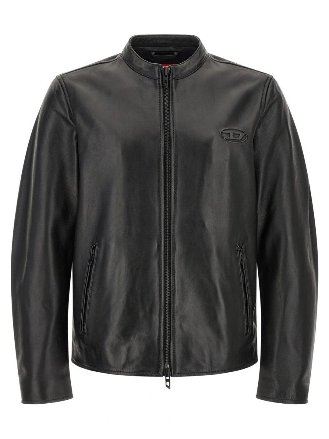 DIESEL Black Mandarin Collar Jacket
