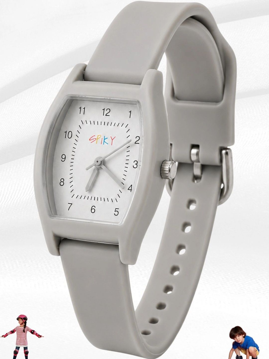 Spiky Spiky Unisex Kids Dial & Straps Analogue Watch SPKEVA48_C3_GRY