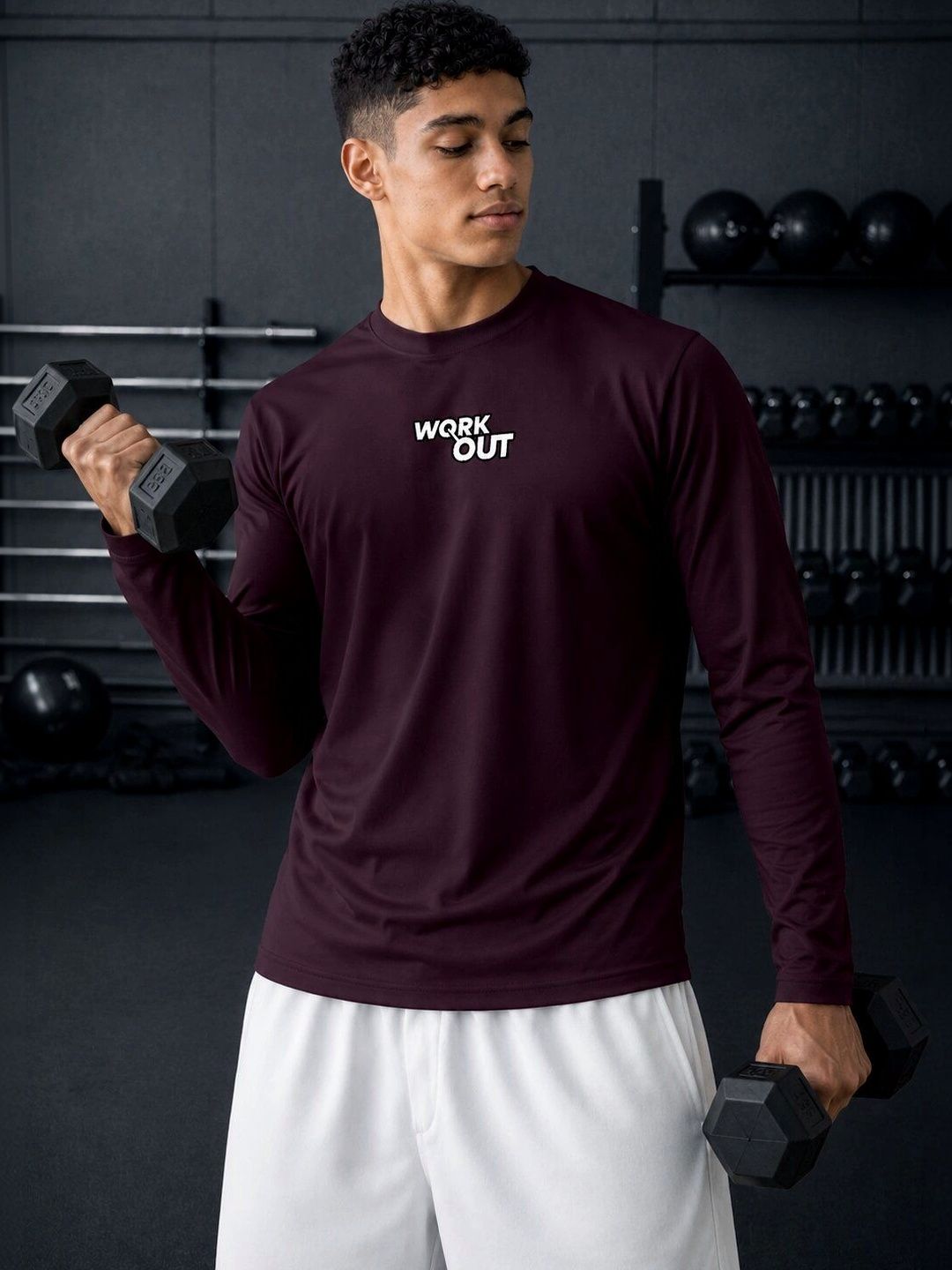 ENRIZZ X FITNESS EXCHANGE Men Typography Printed Dri-FIT T-shirt