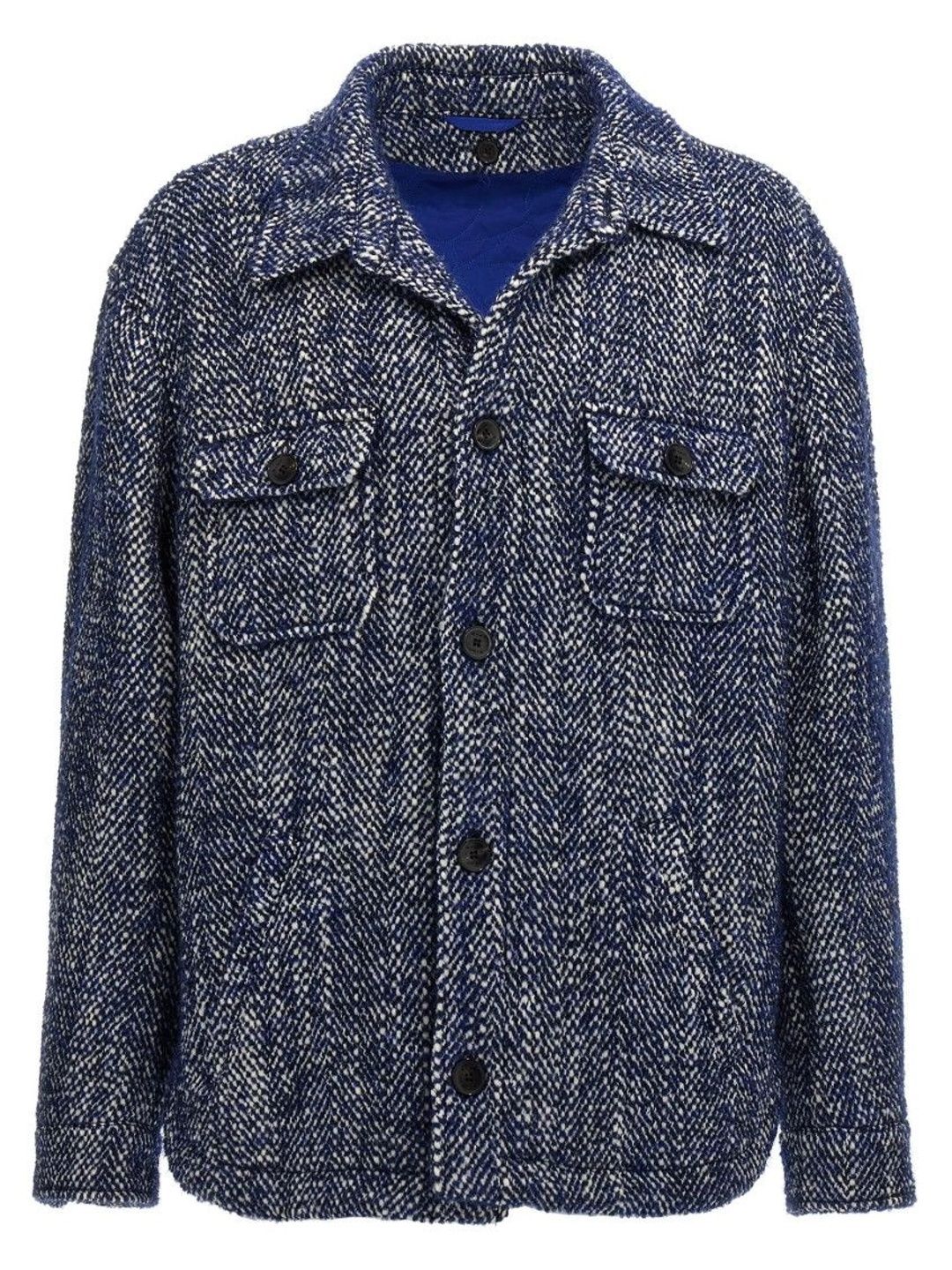 ETRO Blue Chevron Wool Jacket