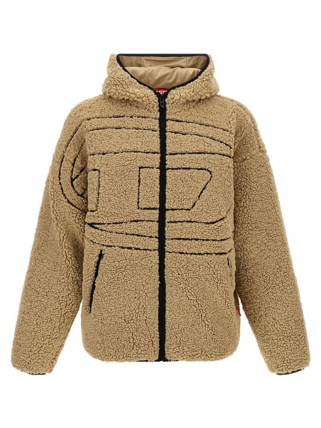 DIESEL Beige Logo Hood Jacket