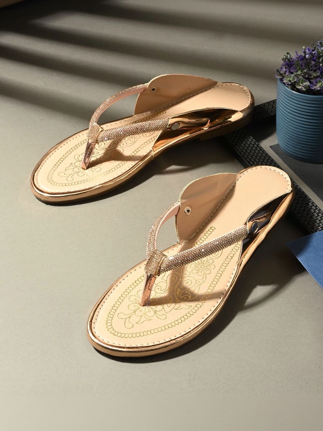 glitchez Women Embellished Party Open Toe Flats