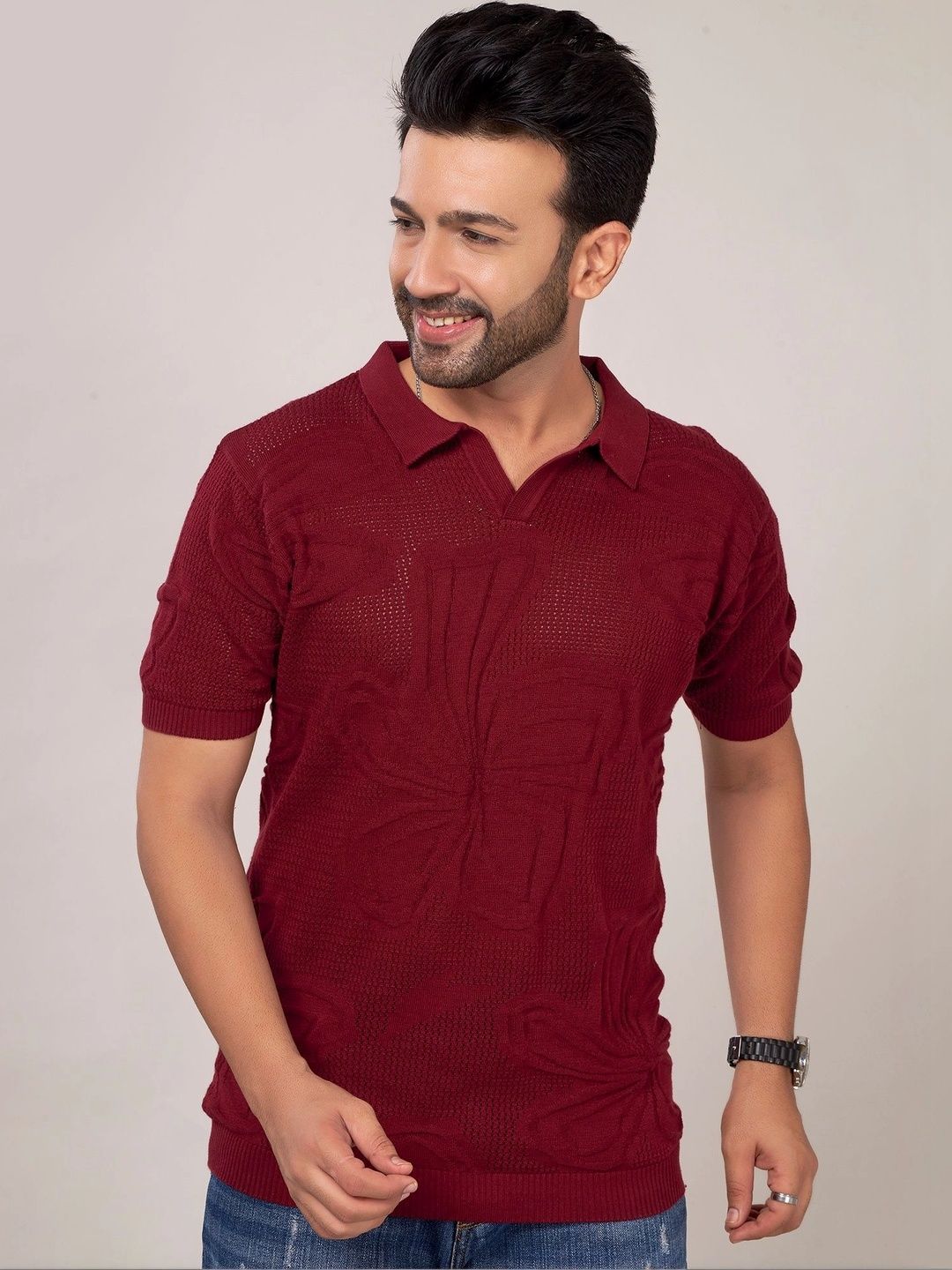 CHOKRA Men Polo Collar T-shirt