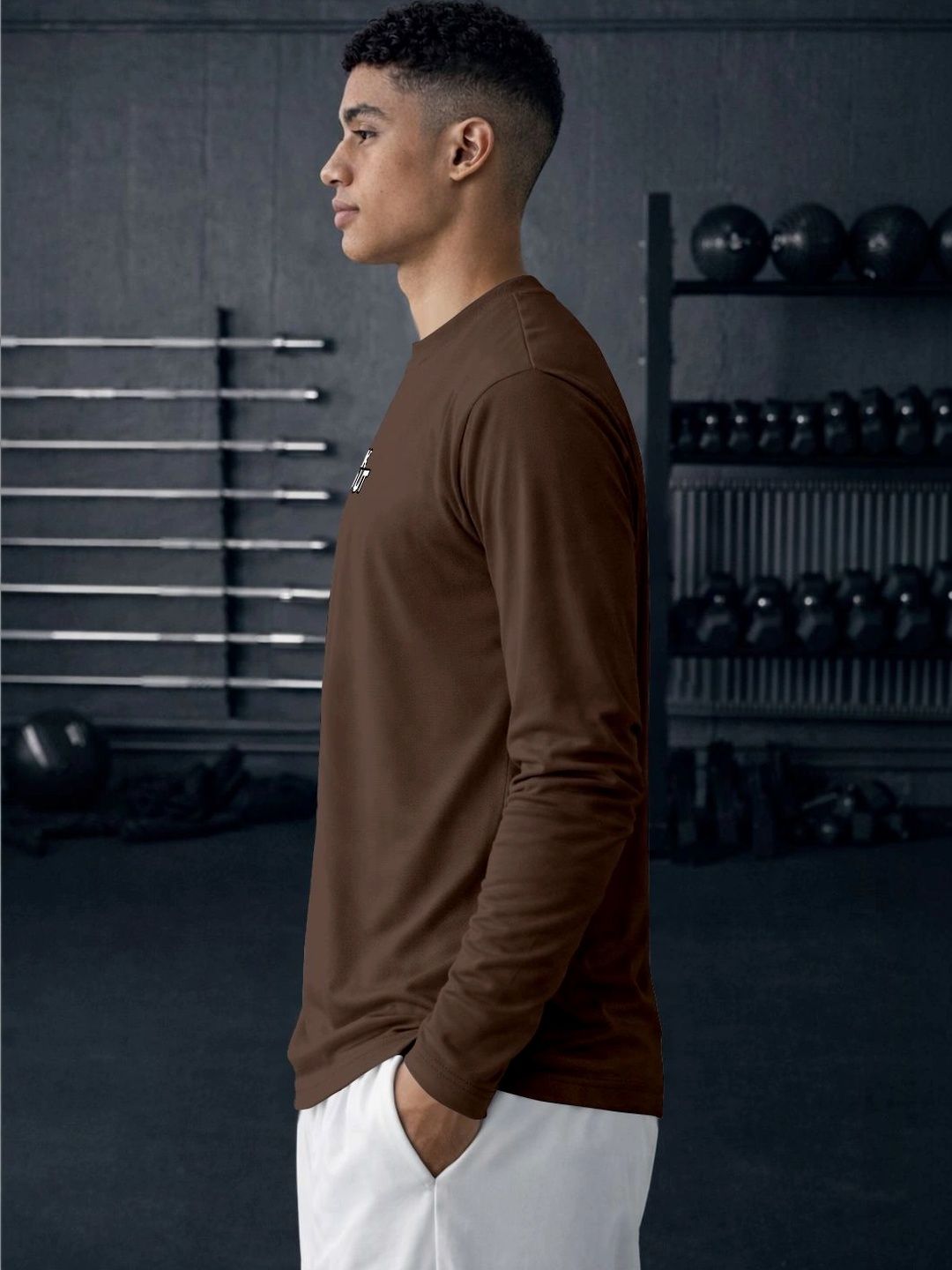 ENRIZZ X FITNESS EXCHANGE Men Typography Printed Dri-FIT T-shirt