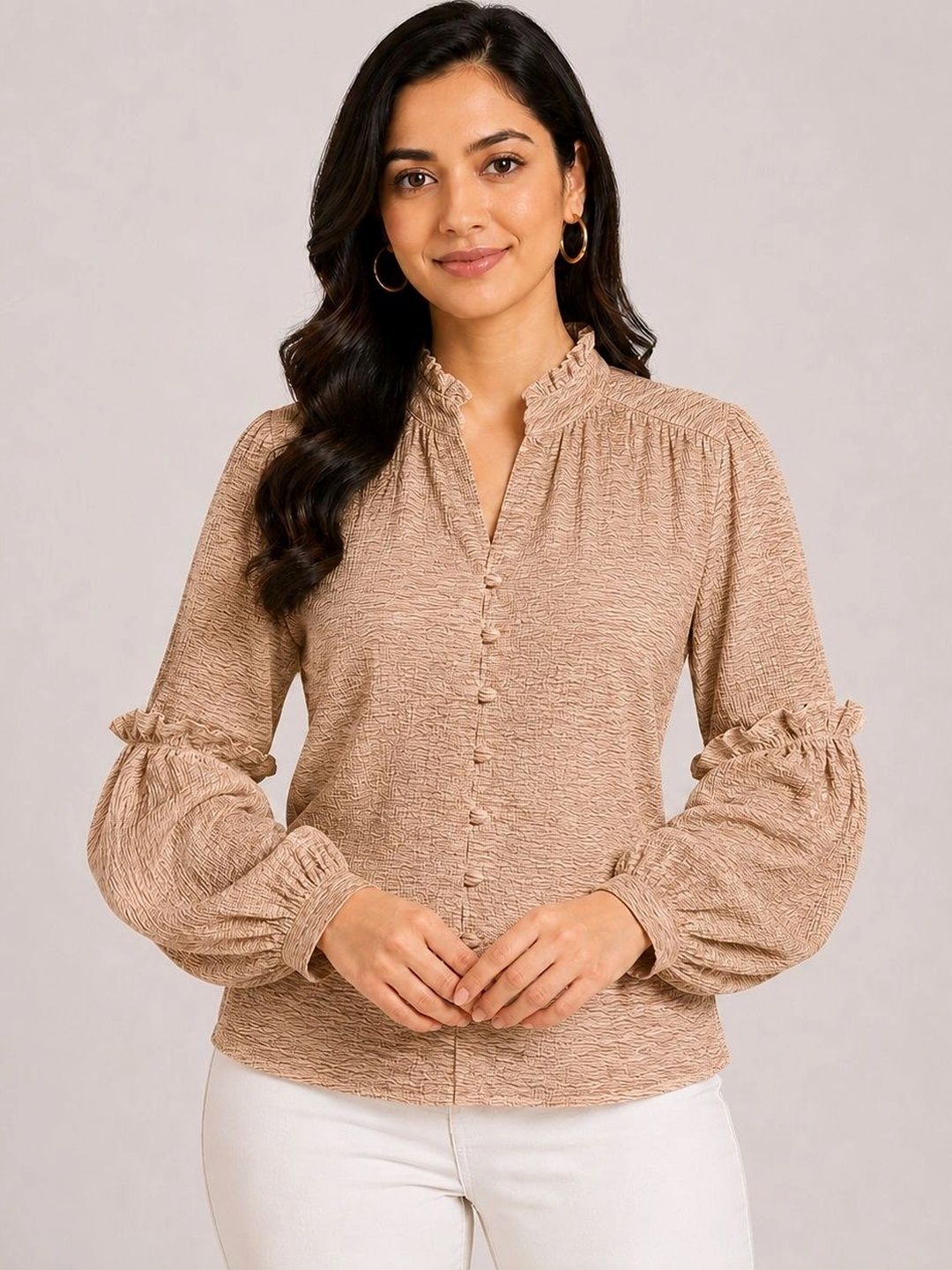 C H CREATION Woven Design Kurti