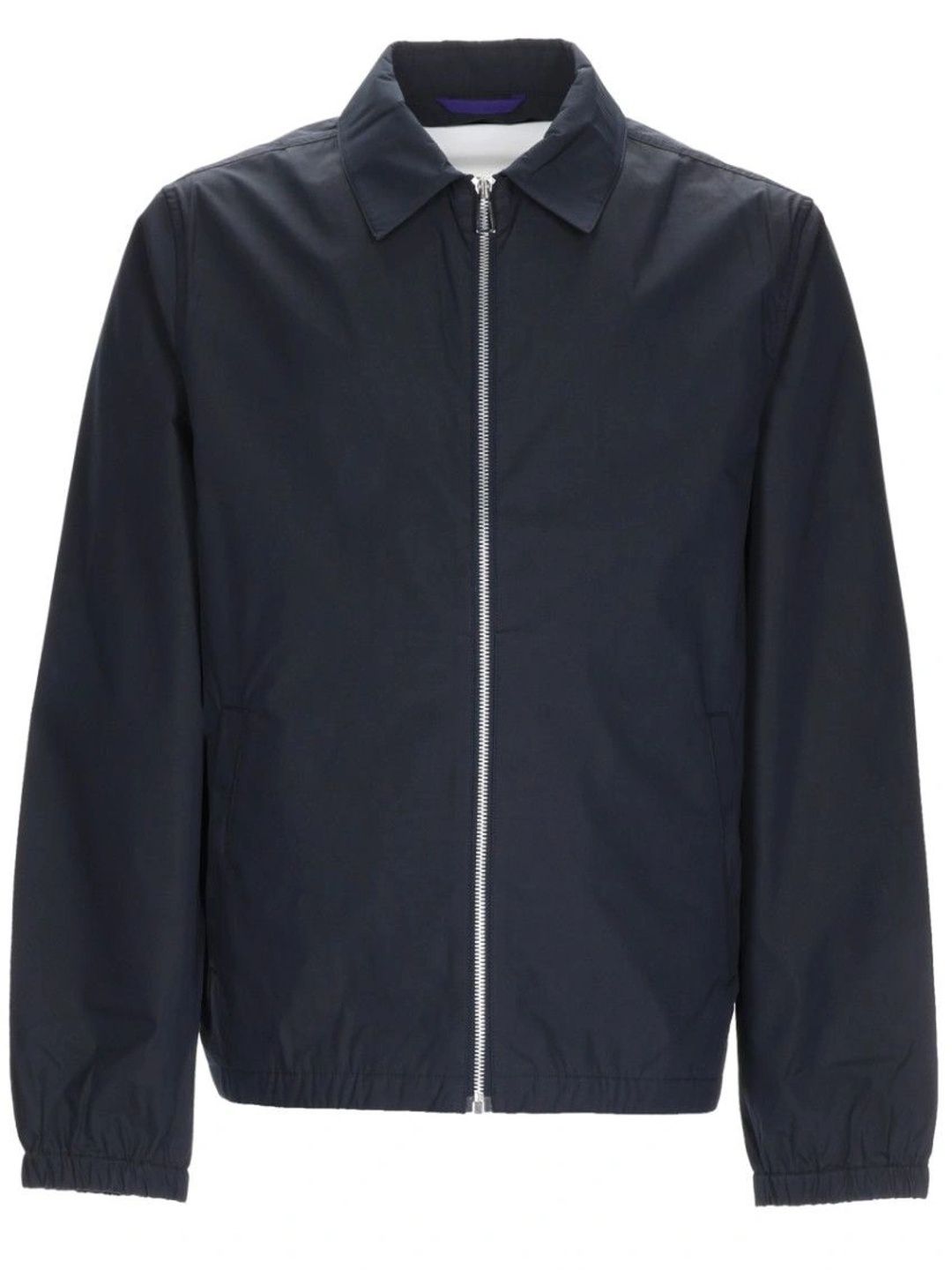 PS By Paul Smith Blue Solid Shirt Collar Jacket