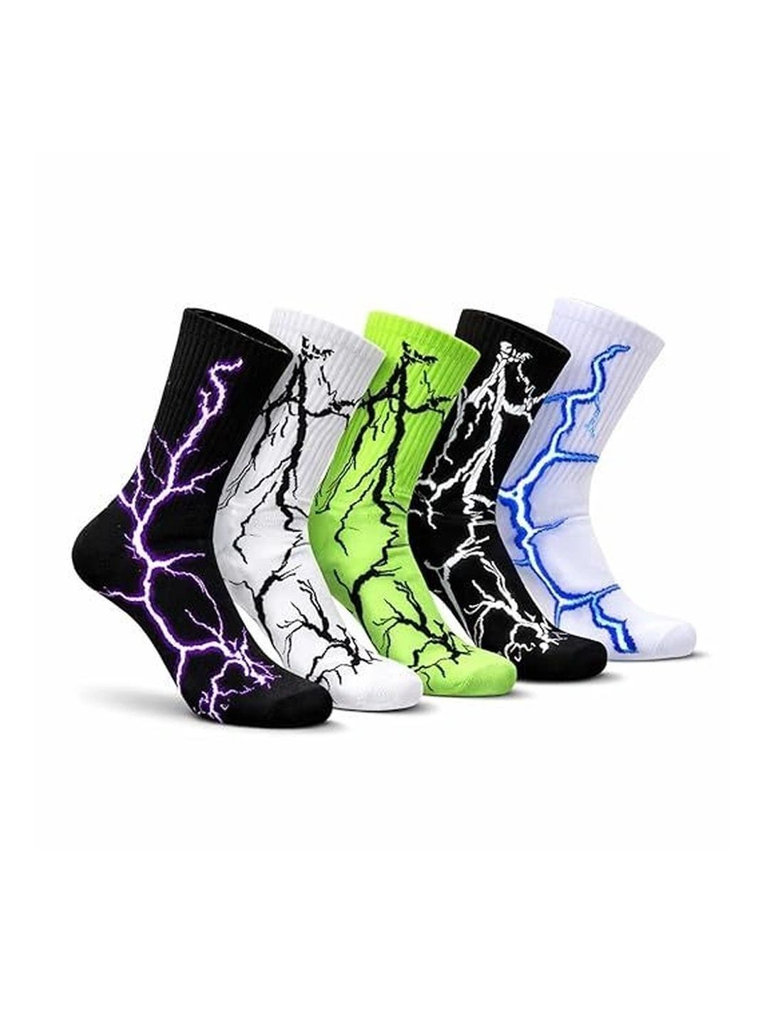 OGIMI- Ohh Give me Men Pack of 5 Cotton Assorted Patterned Calf Length Socks