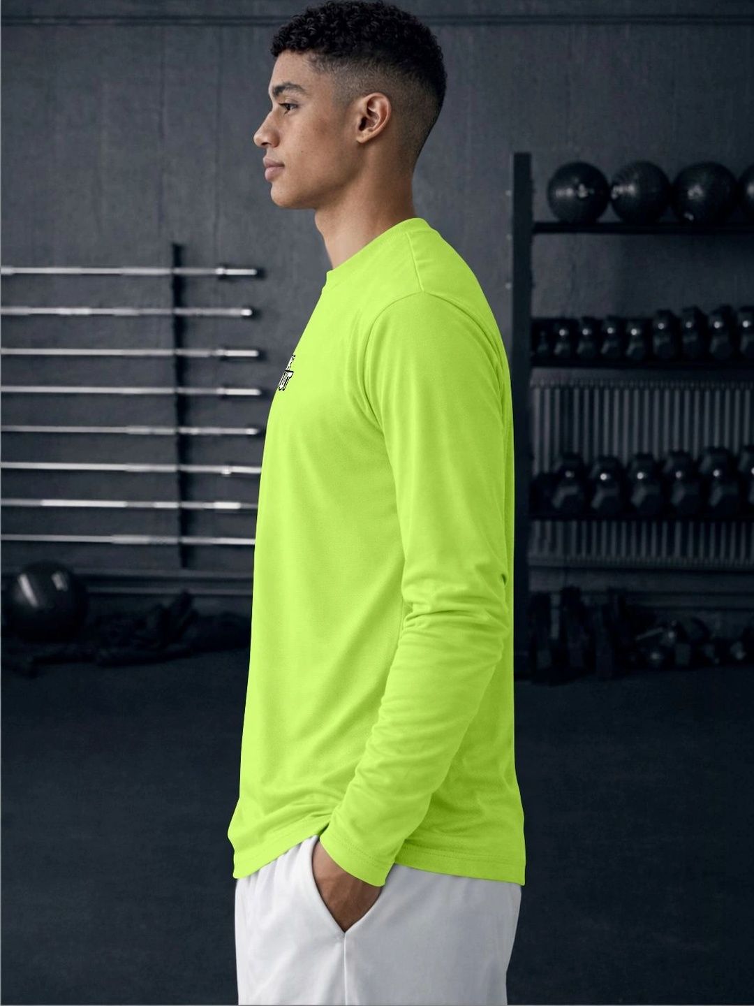 ENRIZZ X FITNESS EXCHANGE Men Typography Printed Dri-FIT T-shirt